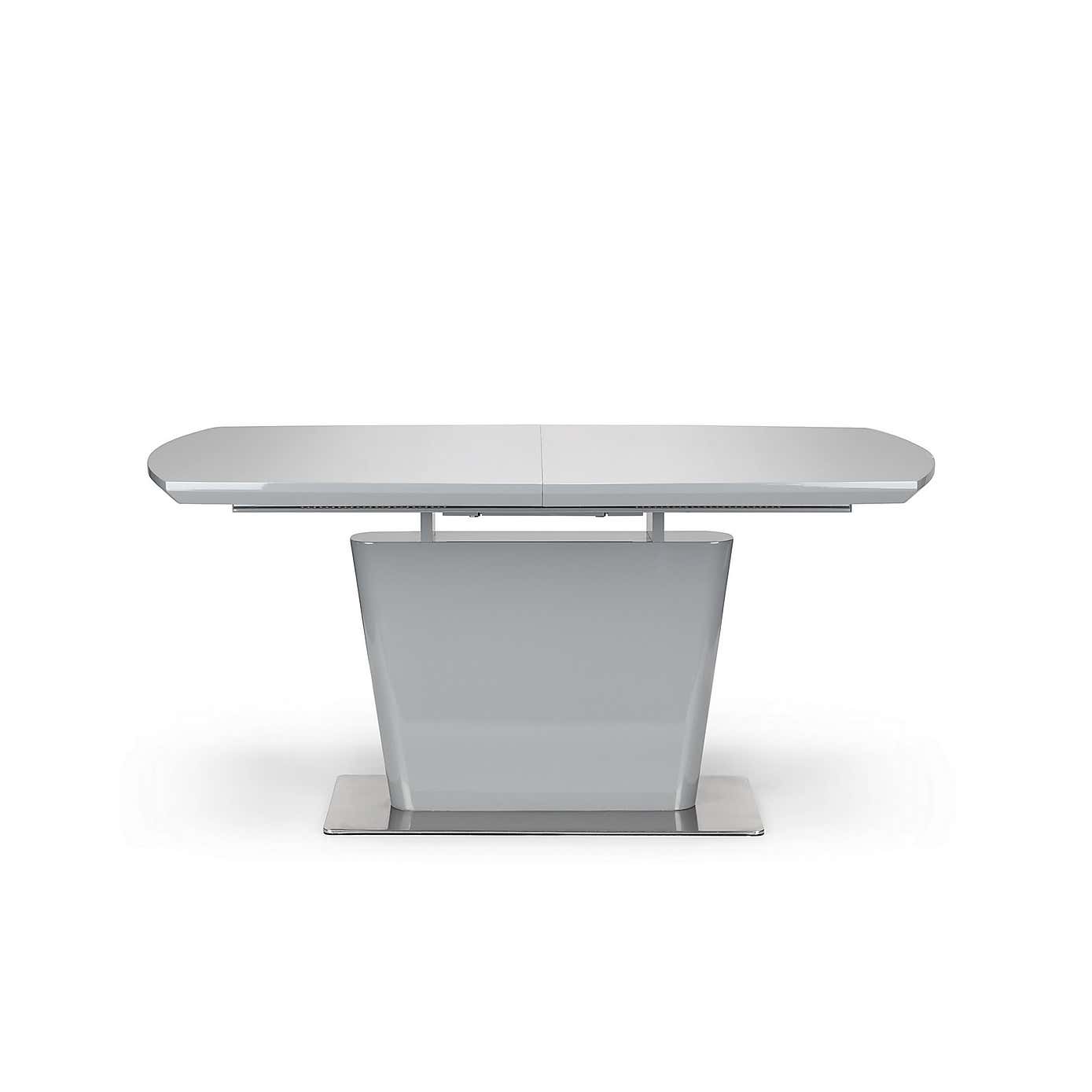 Como High Gloss Extendable Dining Table with 6 Dining Chairs