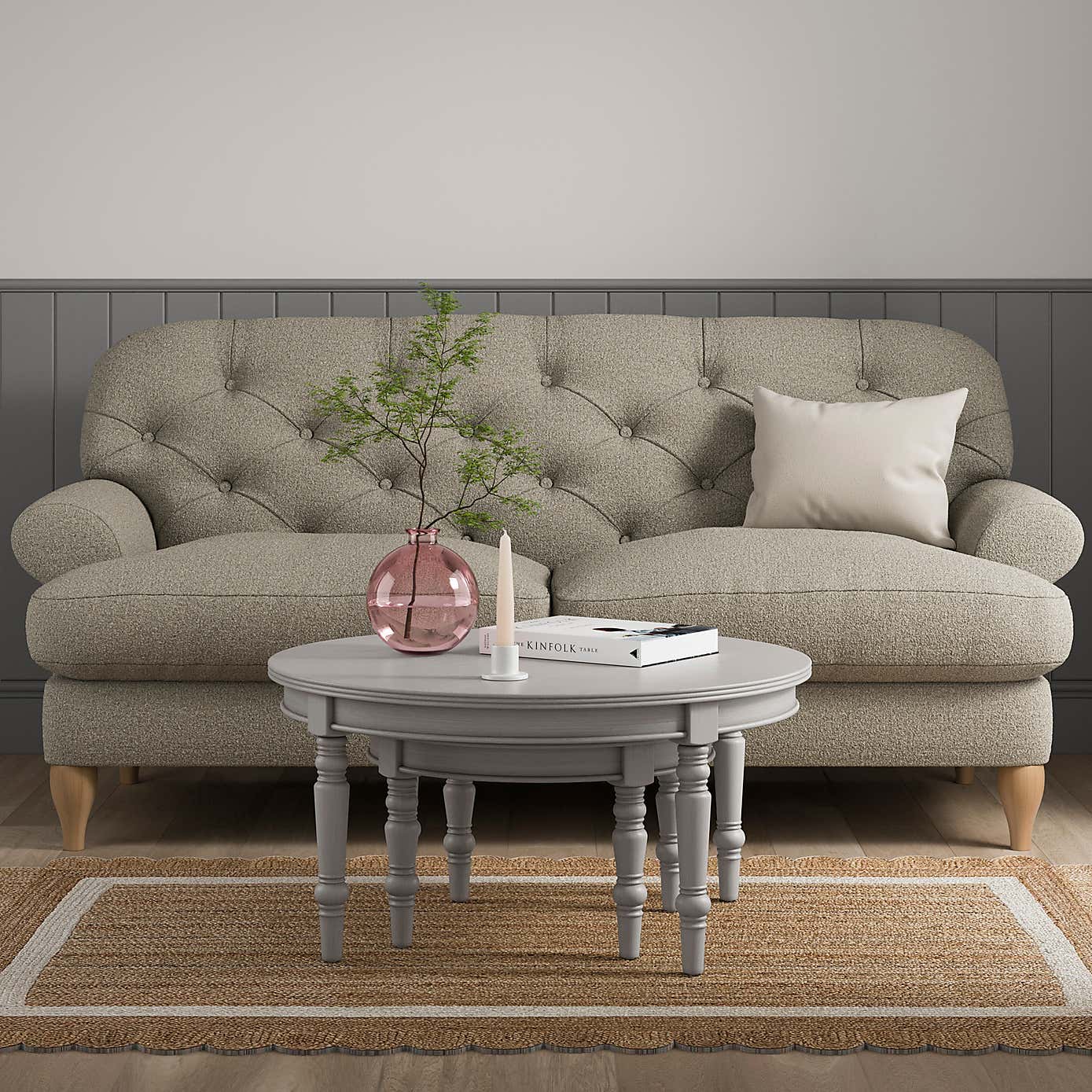 Ariella Coffee Nest of Tables, Warm Stone