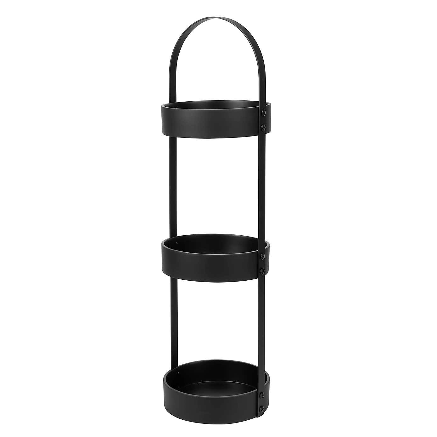 Elements Matt Black 3 Tier Caddy