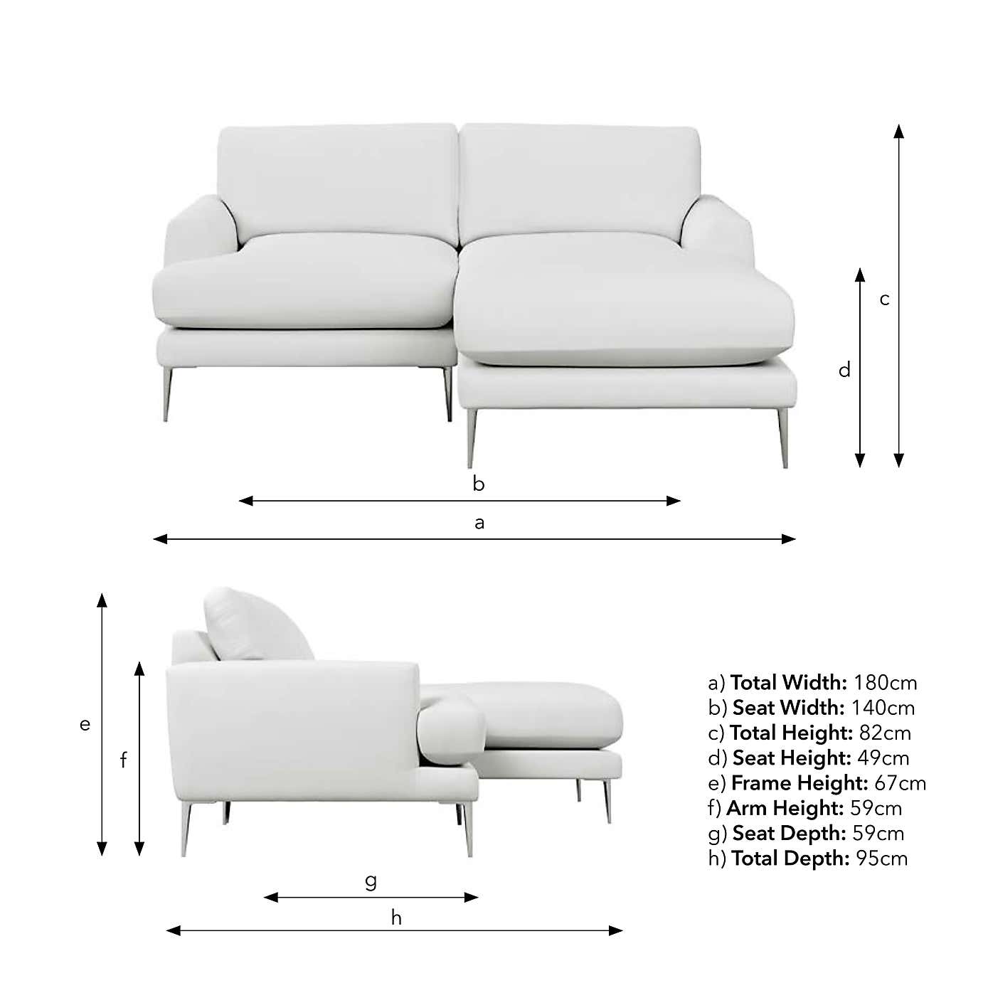 Lawson Chunky Tonal Weave Corner Chaise Sofa