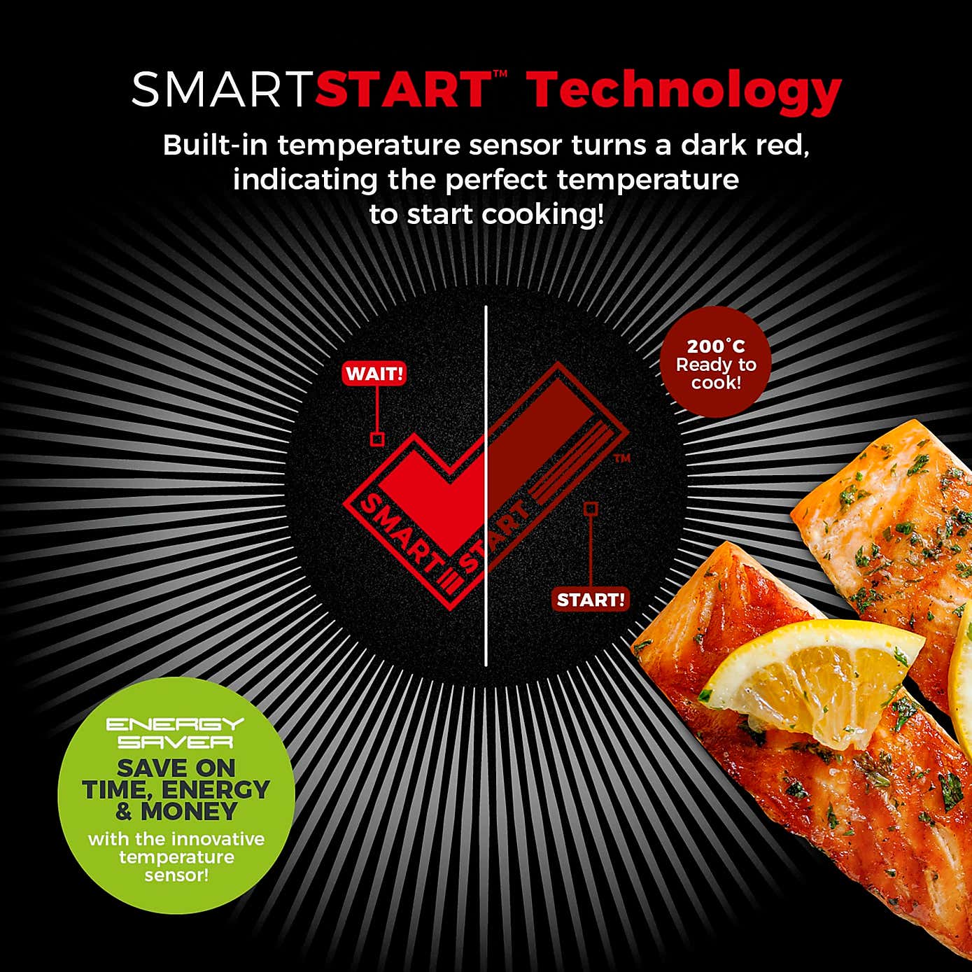 Tower Smart Start Gourmet Non-Stick Aluminium Frying Pan, 32cm