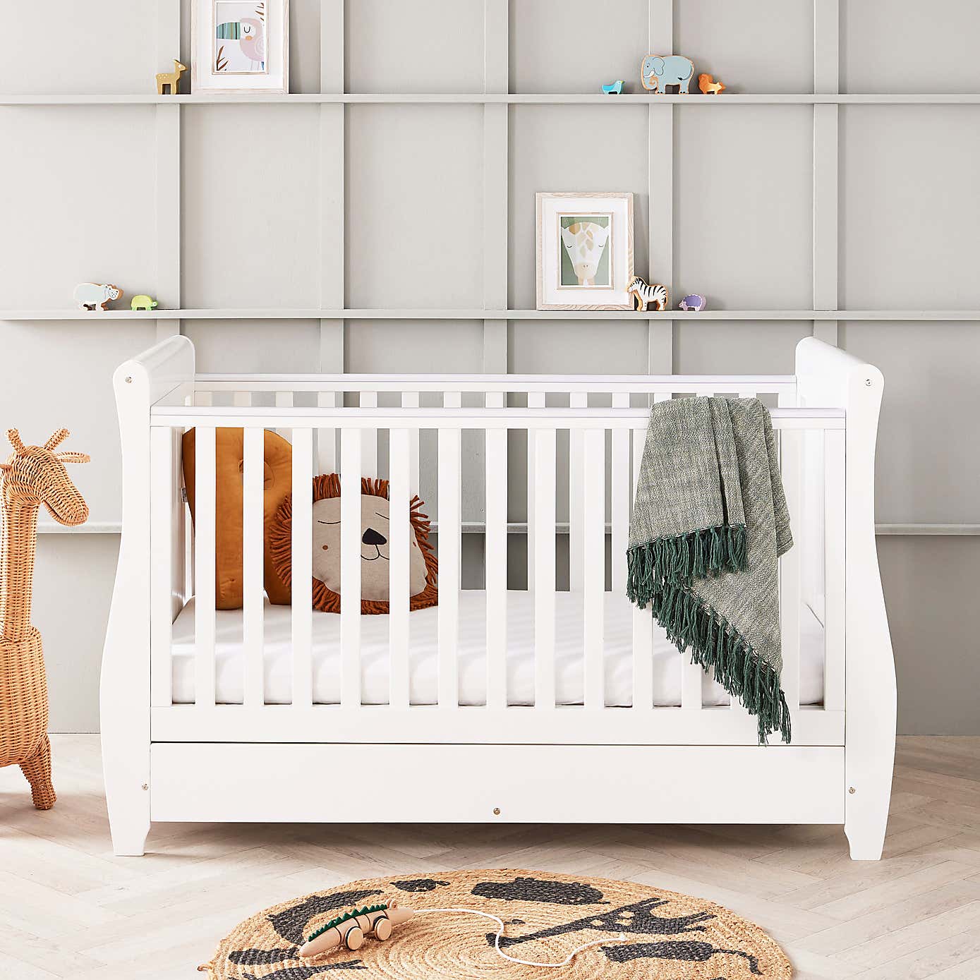 Babymore Stella Sleigh Cot Bed