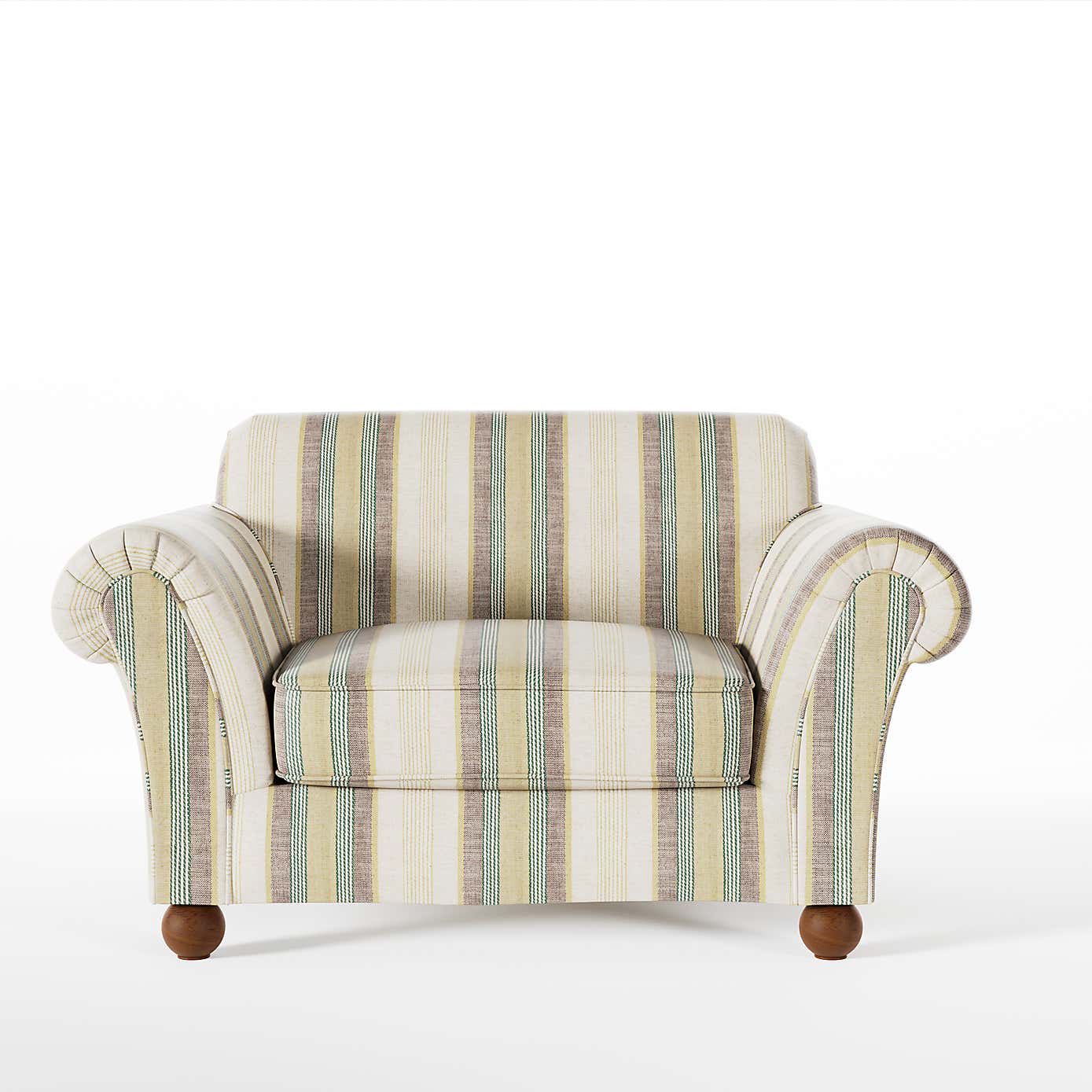 Angus Striped Linen Snuggle Chair