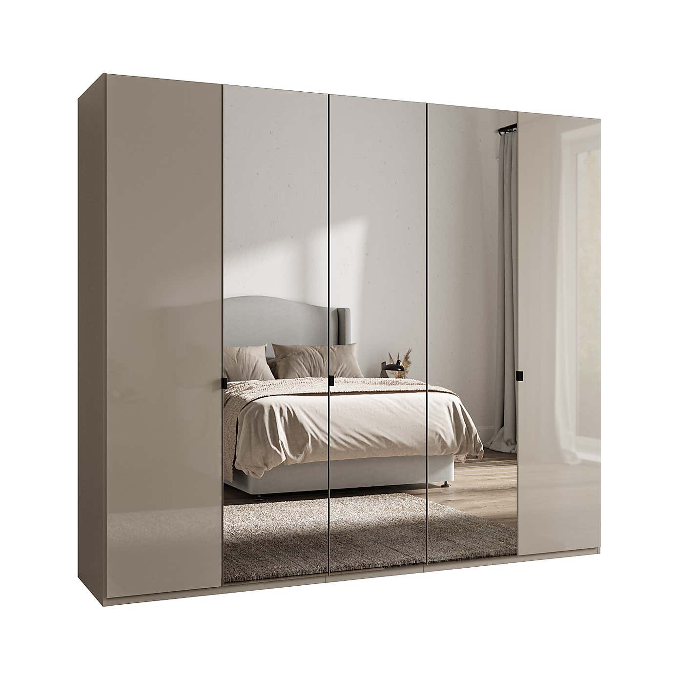 Wiemann Kahla 5 Door Mirrored Wardrobe