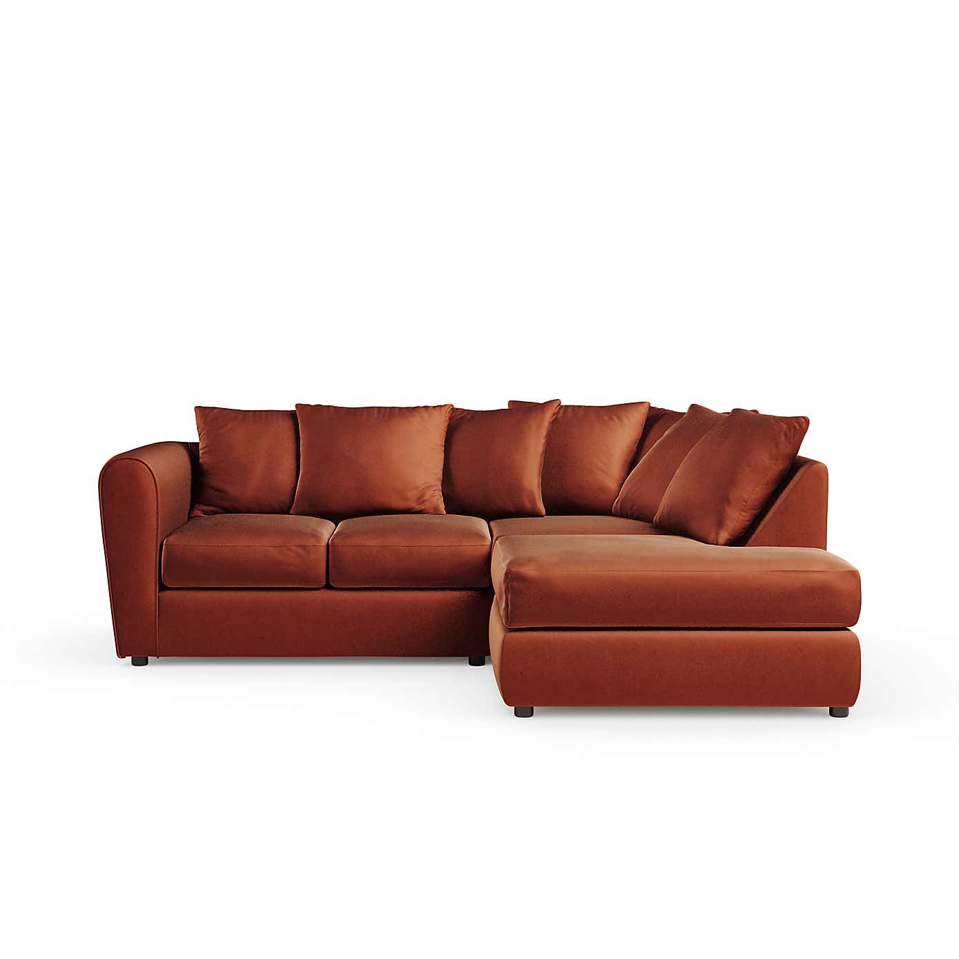 Blake Curved Arm Opulent Velvet Corner Chaise Sofa