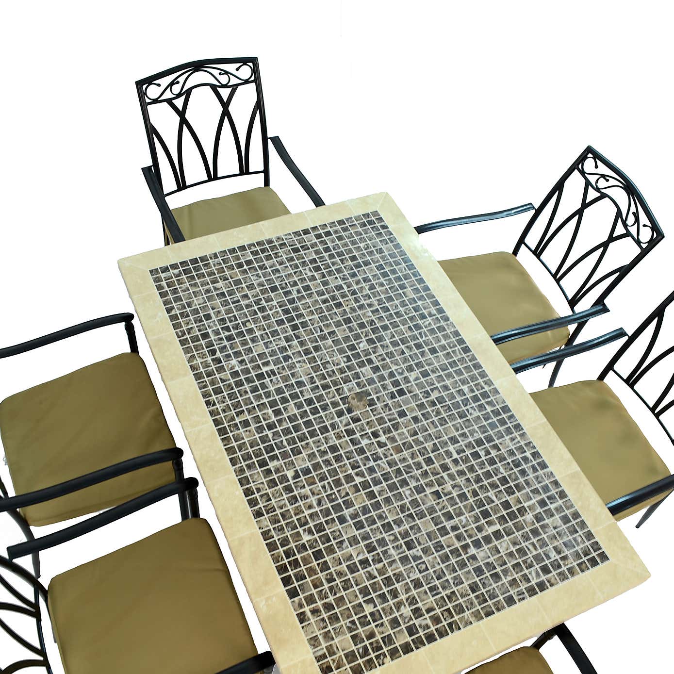 Wilmington Dining Table with 6 Ascot Chairs Set