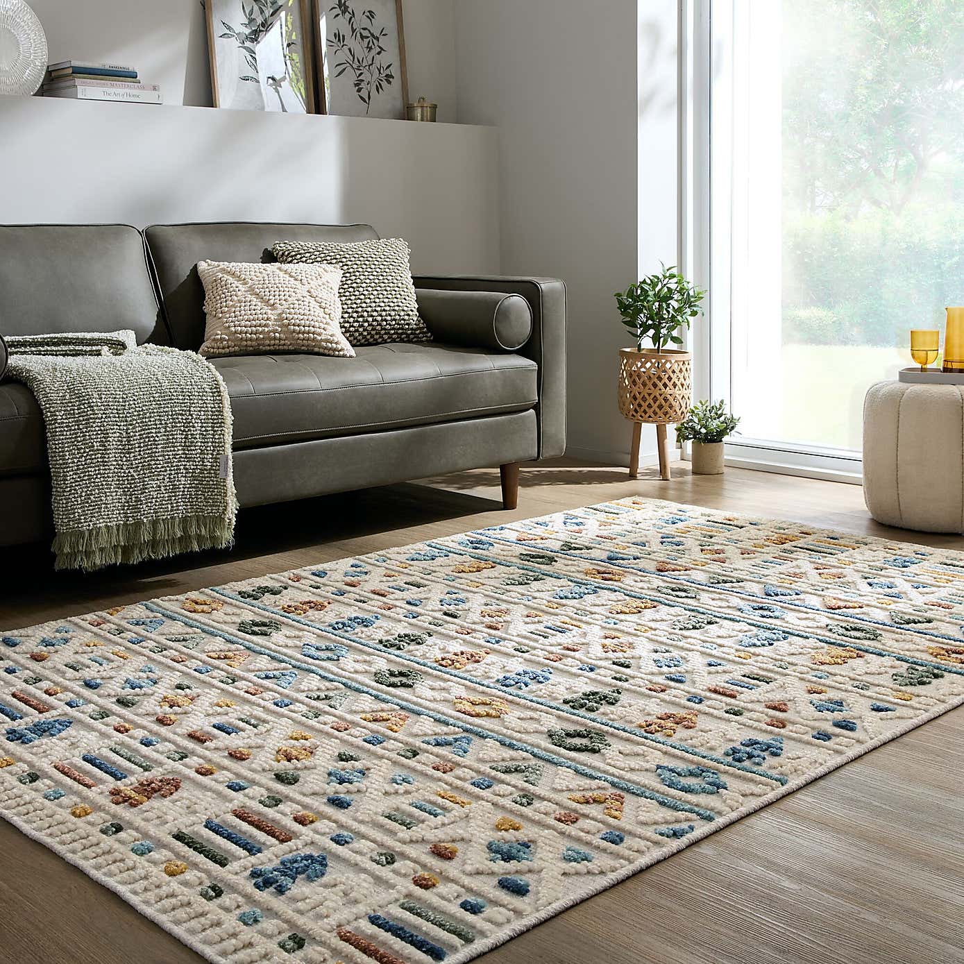 Aiden Aztec Washable Rug