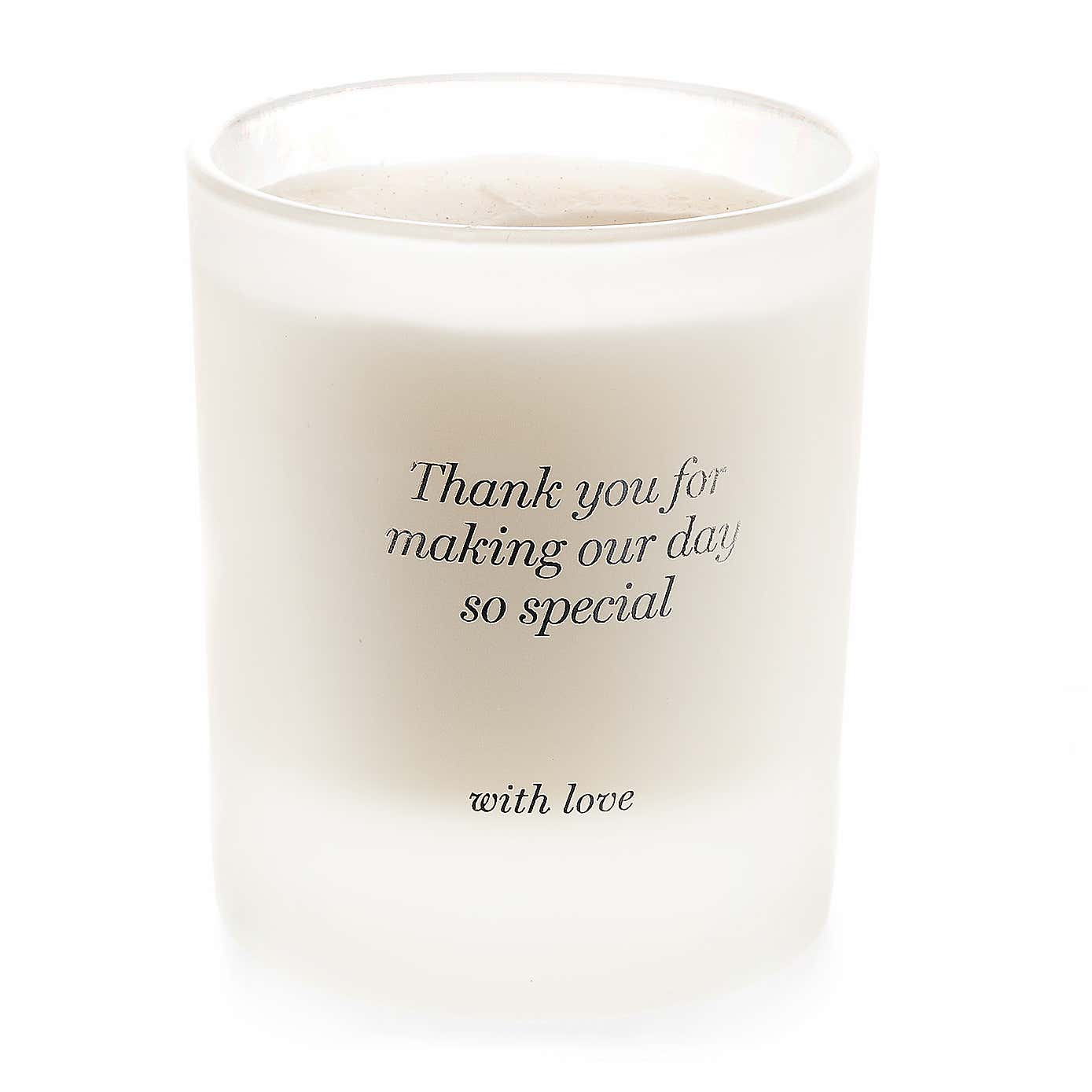 Amore White Blossom Thank You Candle