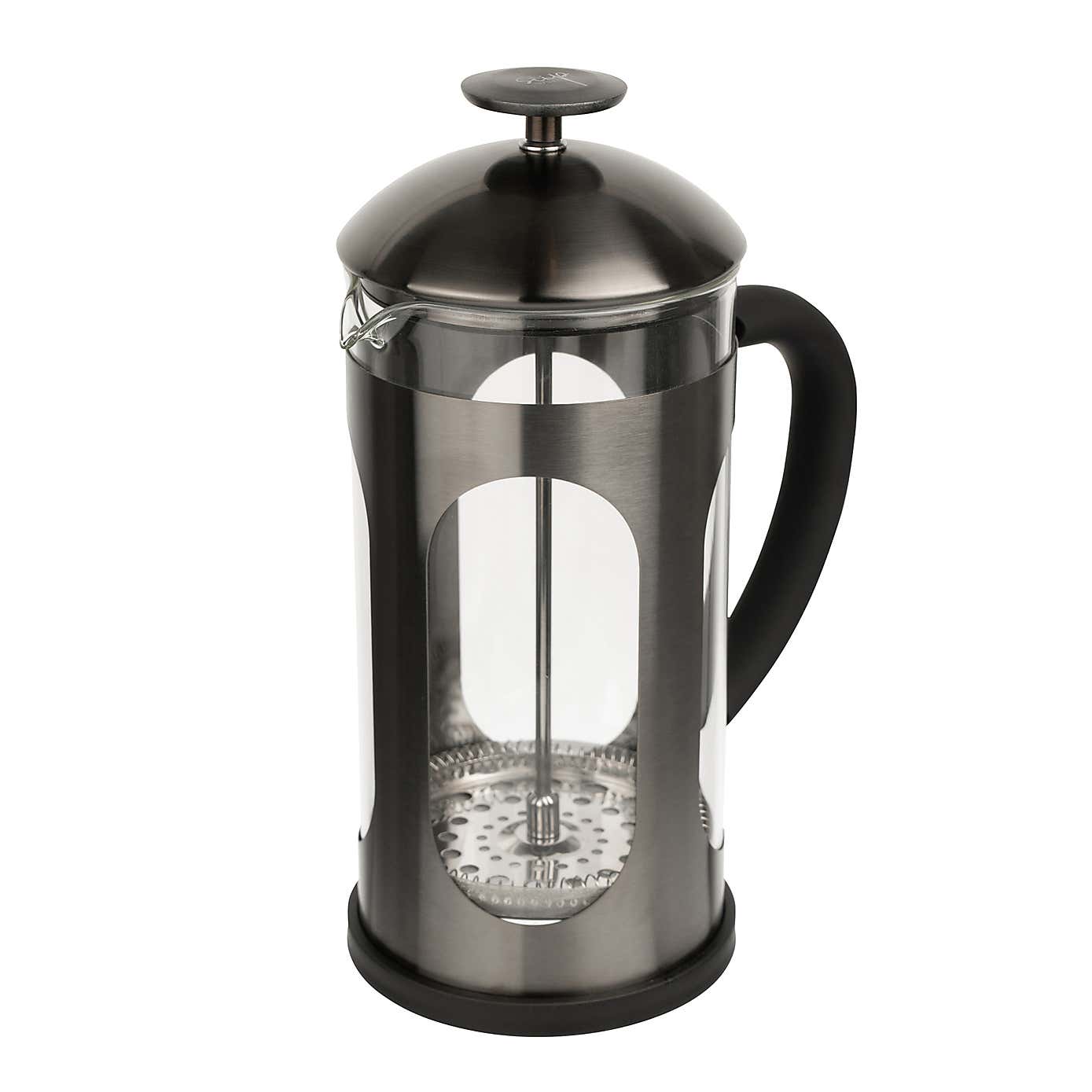 Siip Infuso Gunmetal Stainless Steel Glass 8 Cup Cafetiere