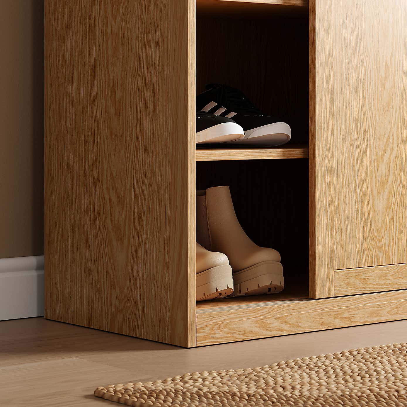 Eloise Sliding Shoe Storage Cabinet