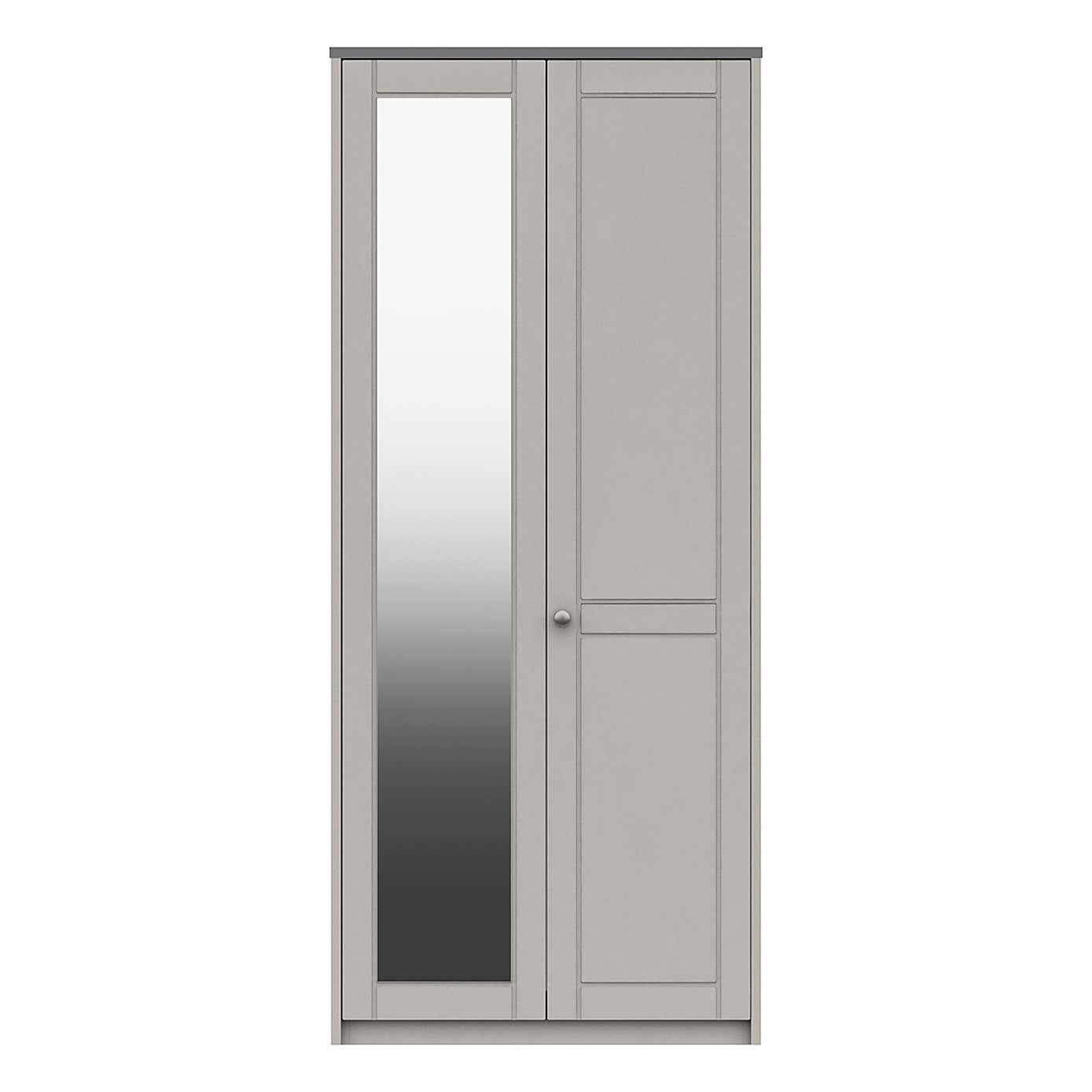 Darwin Grey 2 Door Wardrobe