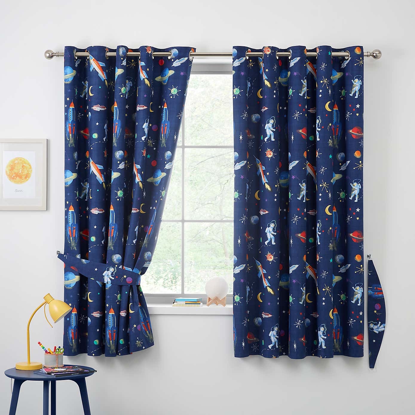 Space Blackout Eyelet Curtains