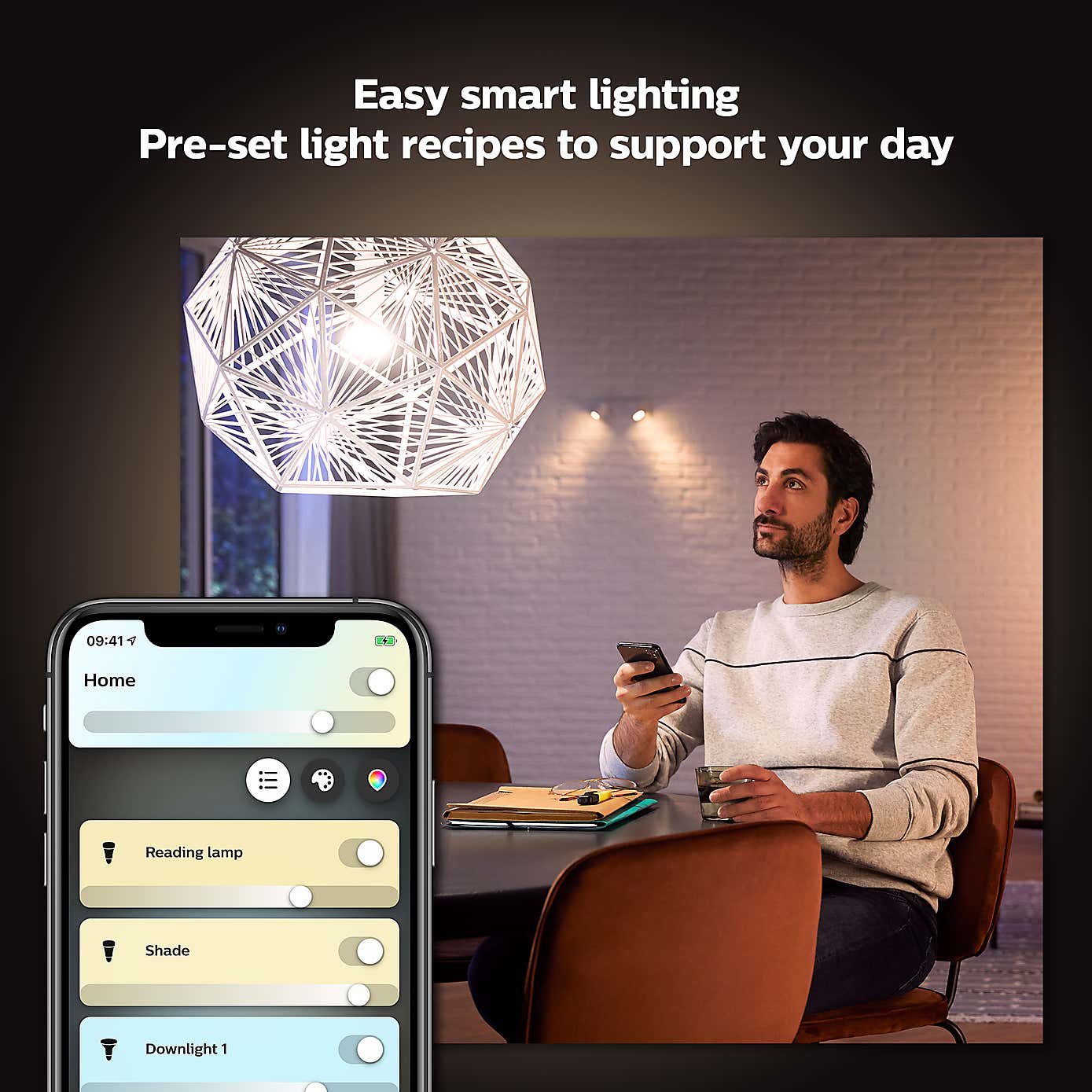 Philips HUE Smart 6 Watt ES LED Dimmable GLS Bulb 2 Pack