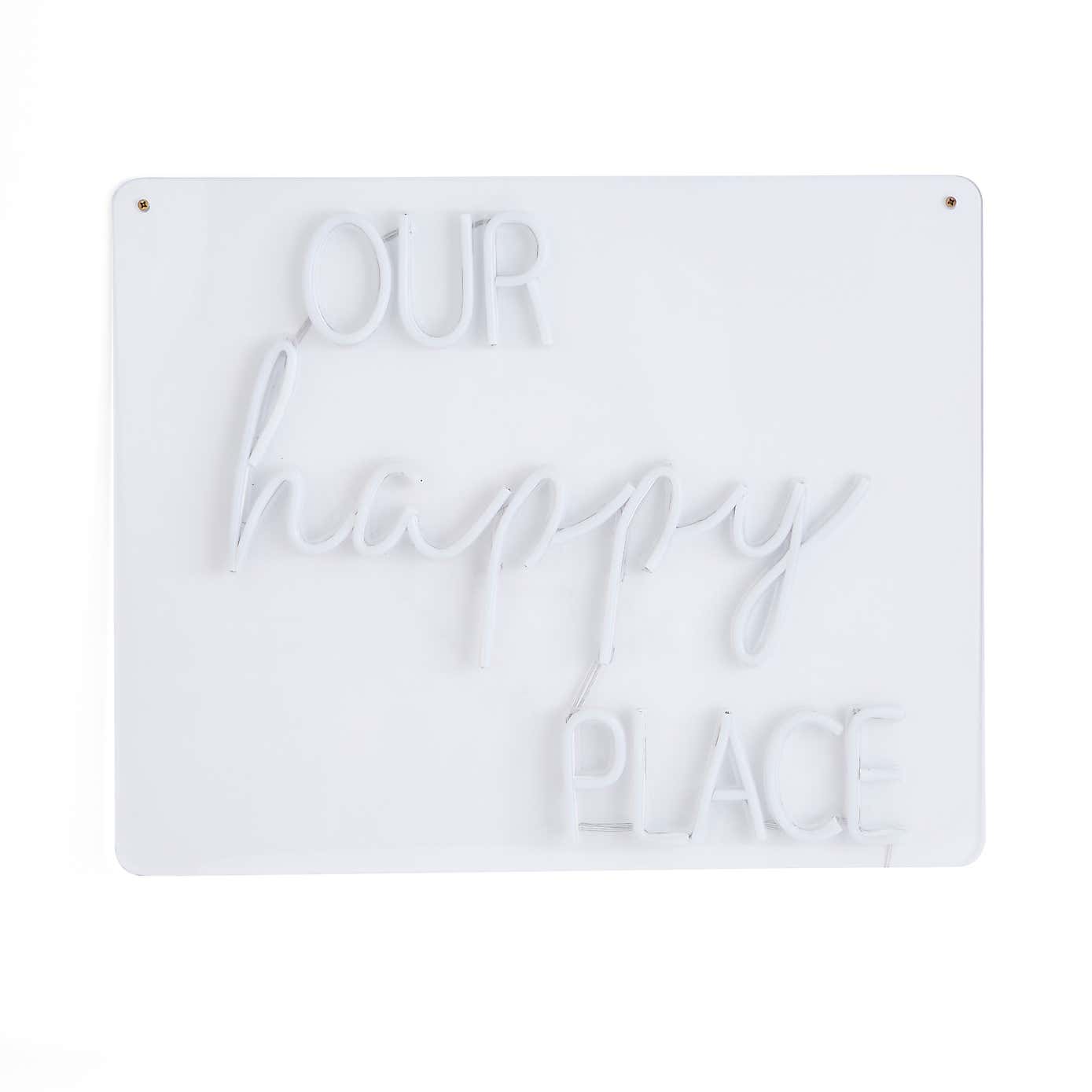 Our Happy Place Neon Wall Light