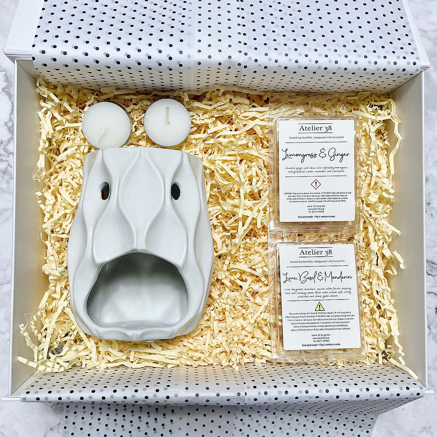 Atelier 38 Wave Burner and Citrus Wax Melt Gift Set