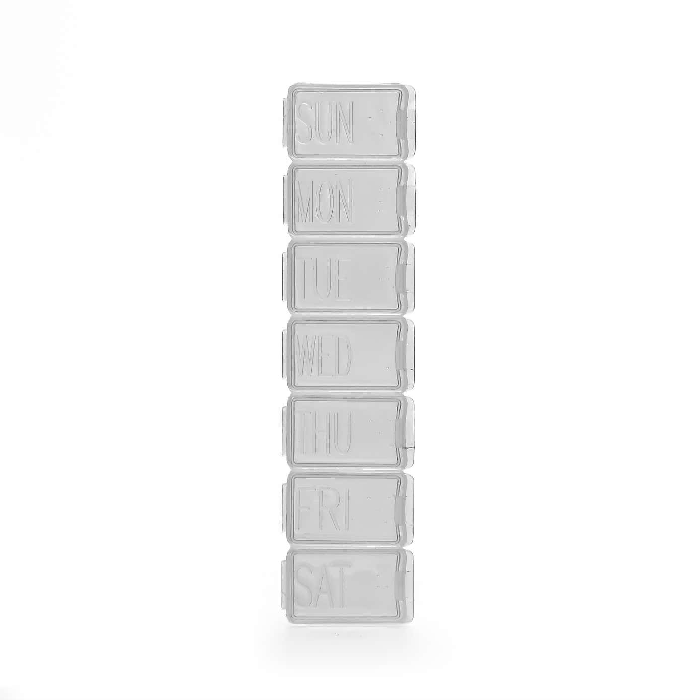 7 Day Travel Pill Box Organiser with Braille