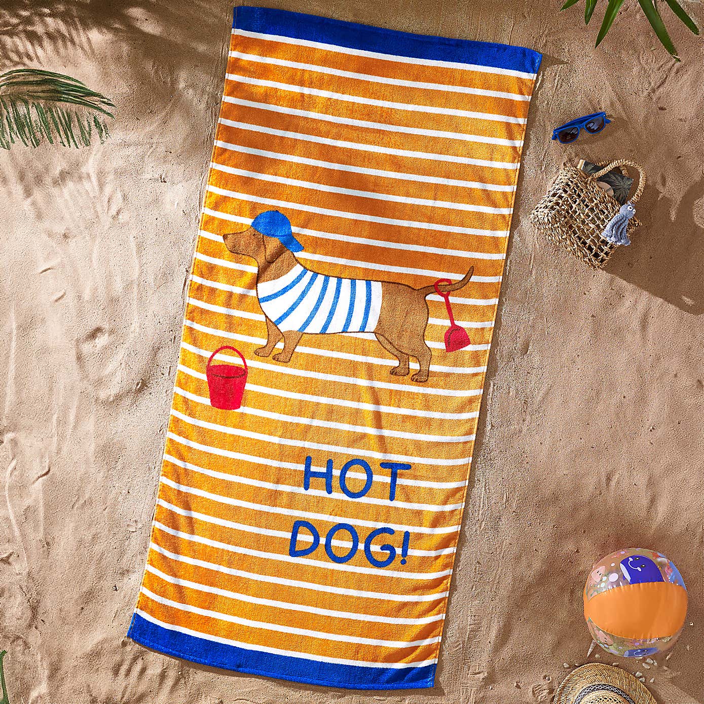 Catherine Lansfield Hot Dog Beach Towel