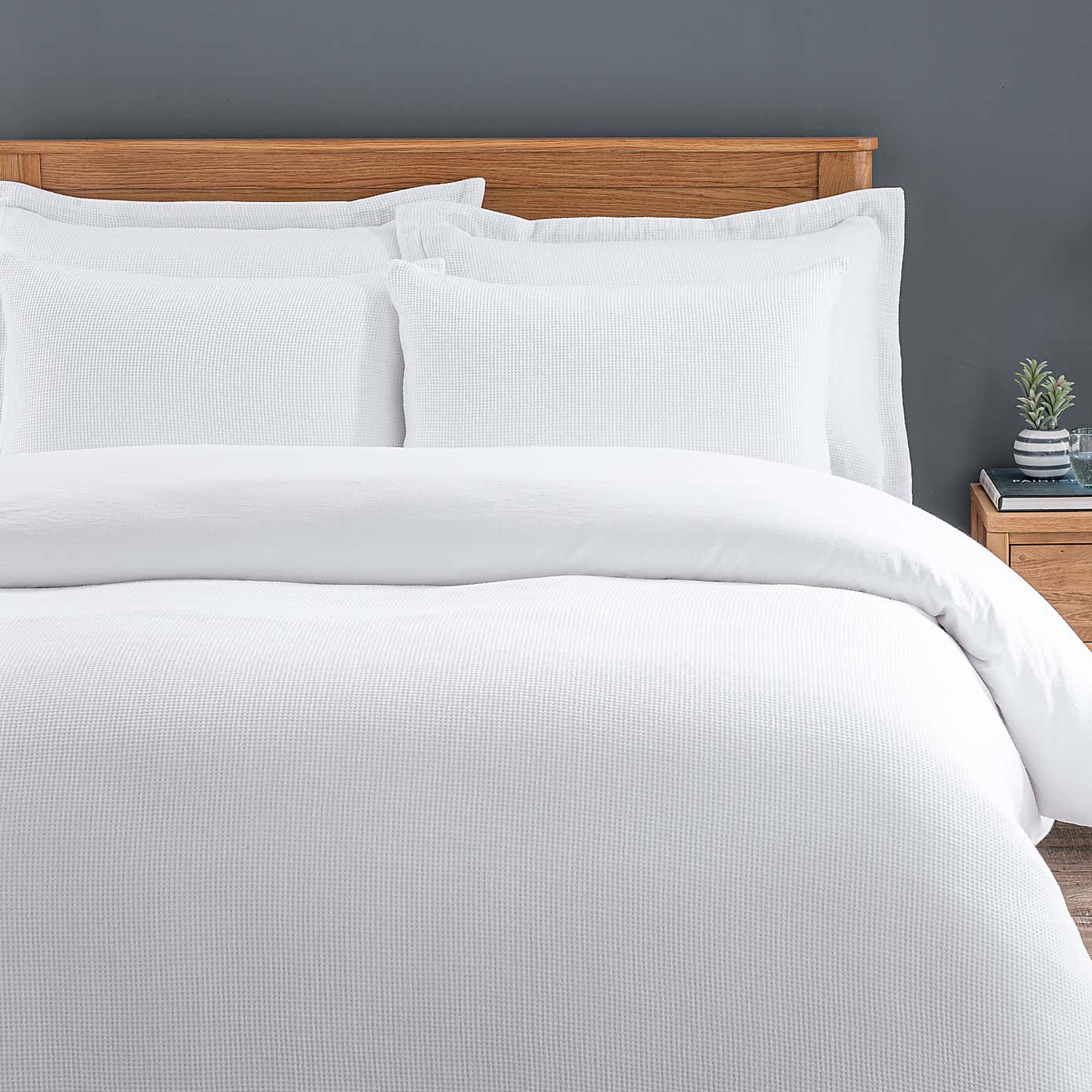 Alston Waffle Duvet Cover and Pillowcase Set