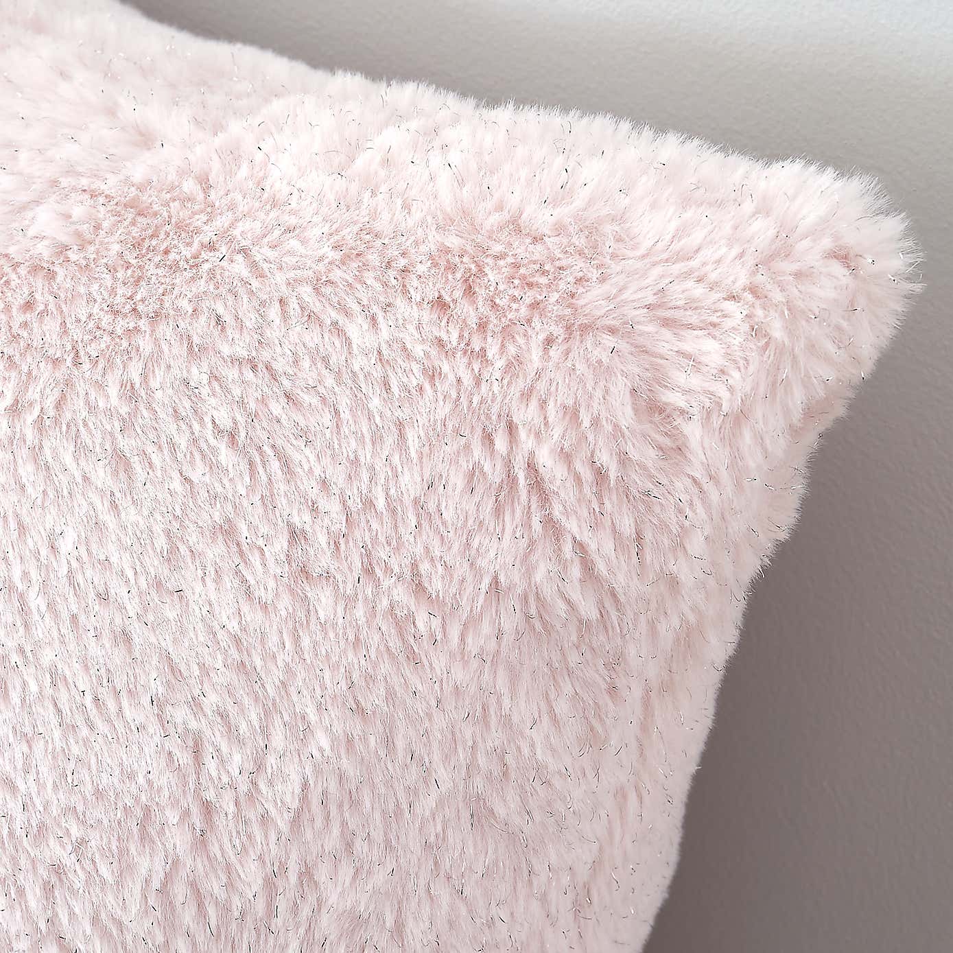 Catherine Lansfield Glamour Fur Square Cushion