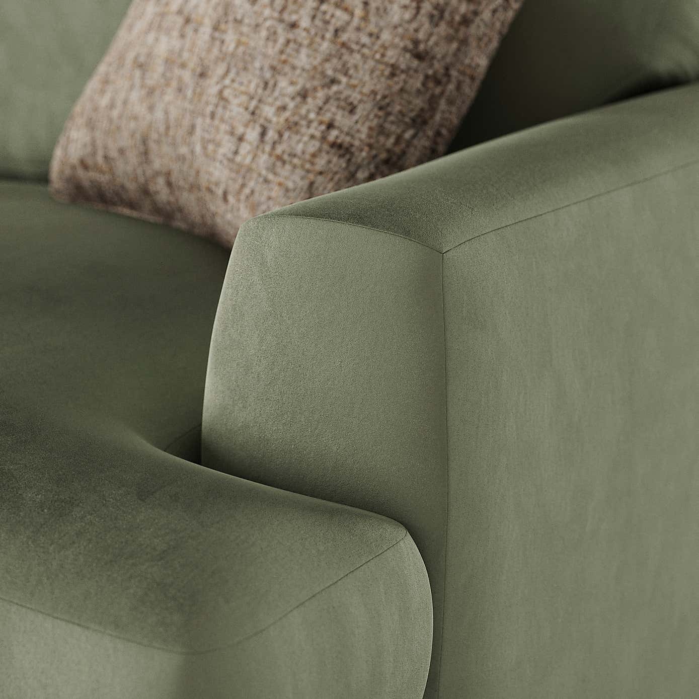 Lawson Matte Plush Velvet 3 Seater Sofa