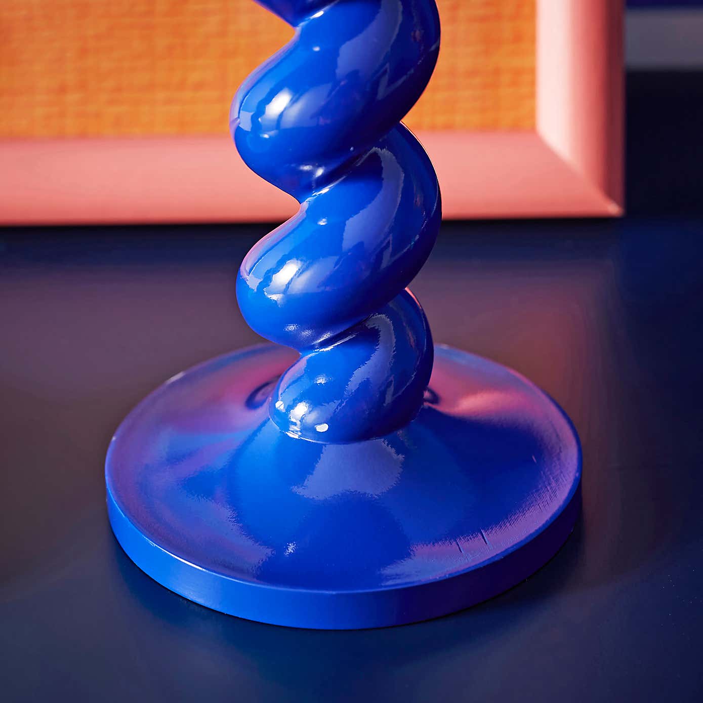 Sophie Robinson Cobalt Twisted Candlestick Holder