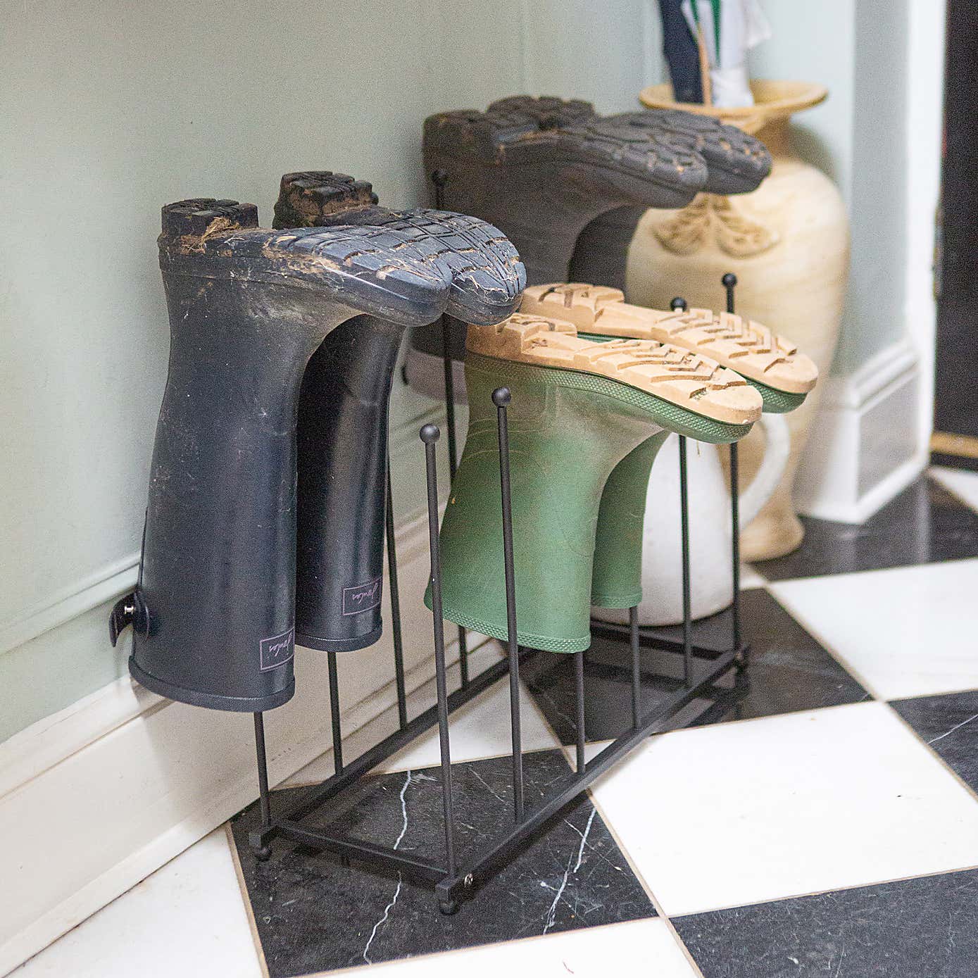 Hammer & Tongs 6 Pair Welly Stand Unit