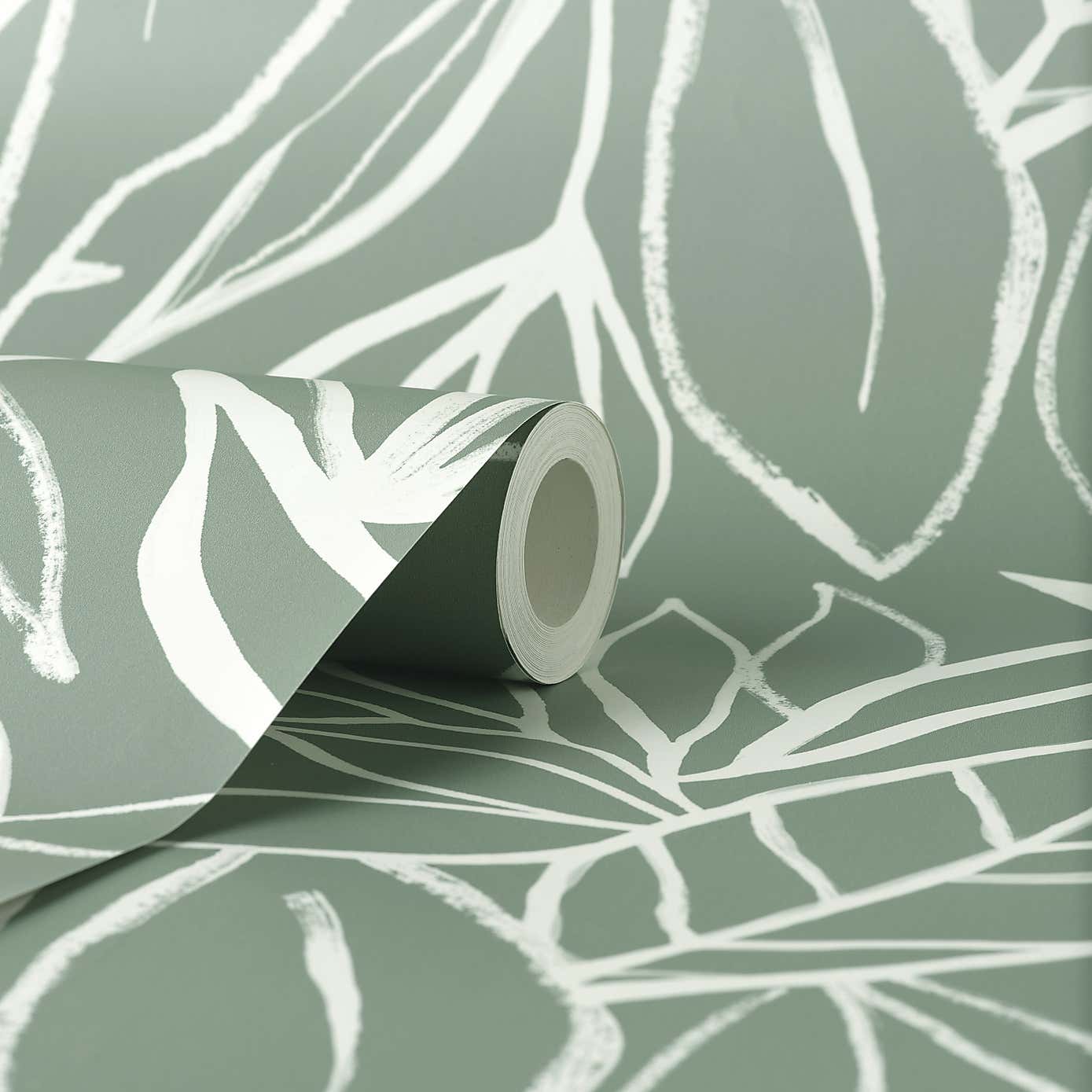 Linear Leaf Wallpaper