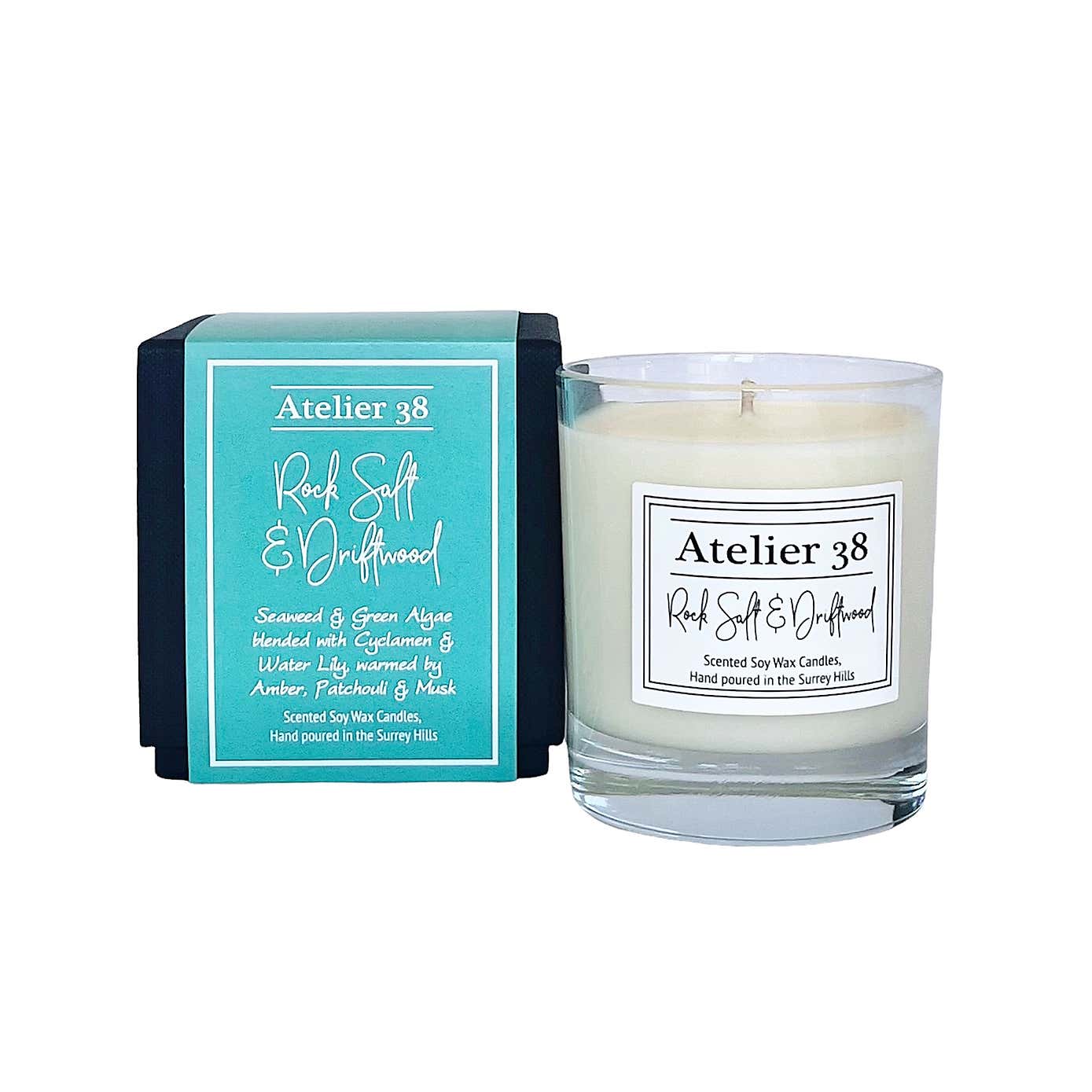 Atelier 38 Rock Salt & Driftwood Medium Candle