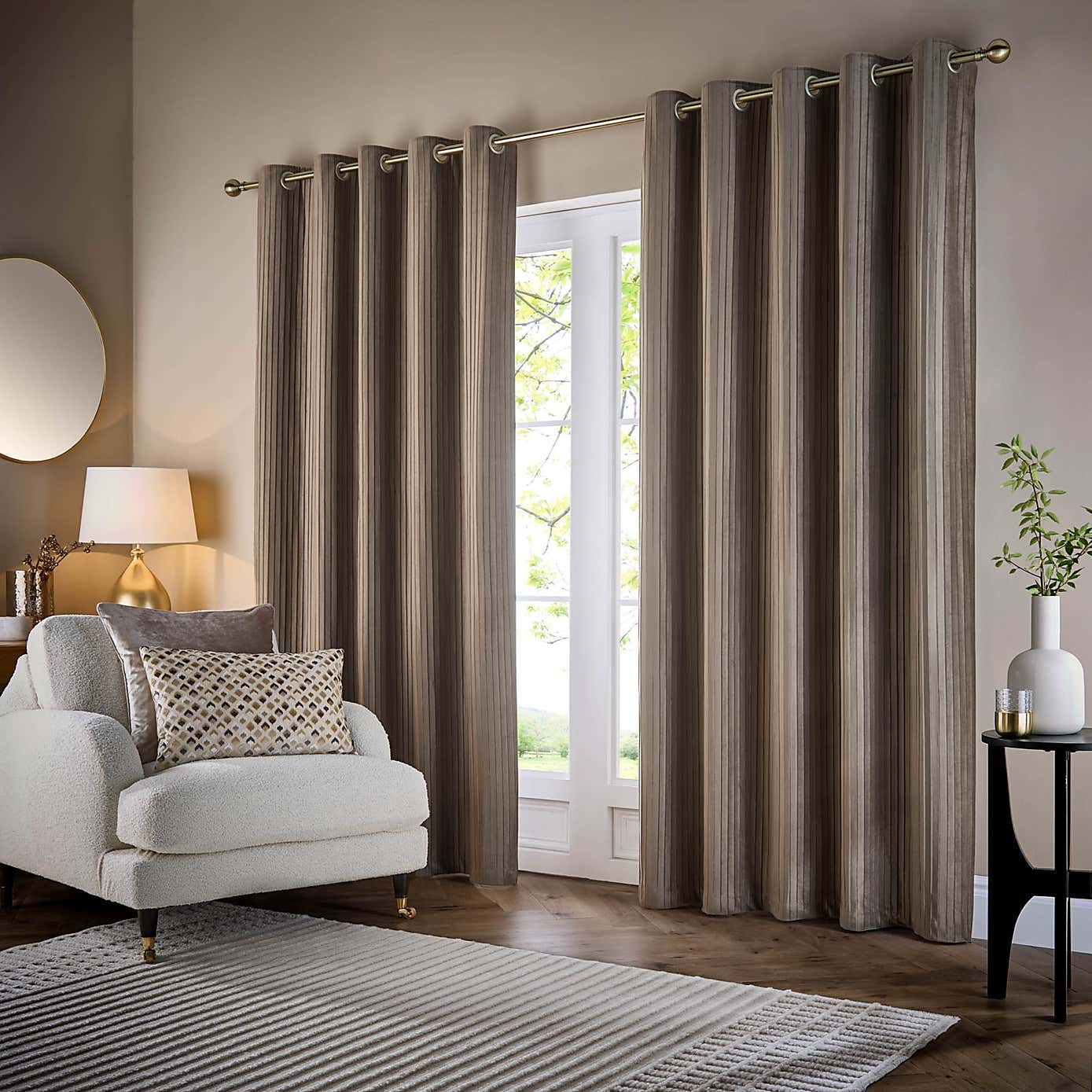Paoletti Corinthian Eyelet Curtains