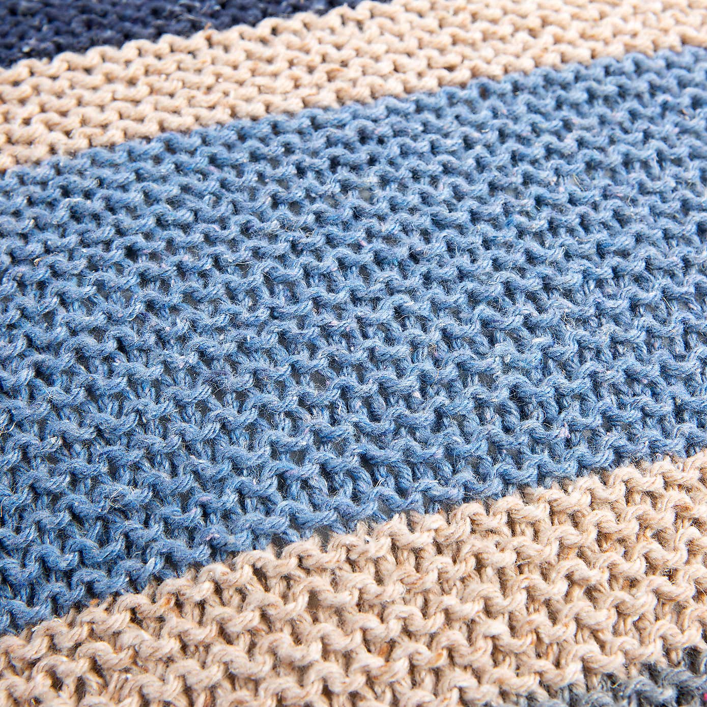 Wool Couture Rainbow Cushion Blue Knit Kit