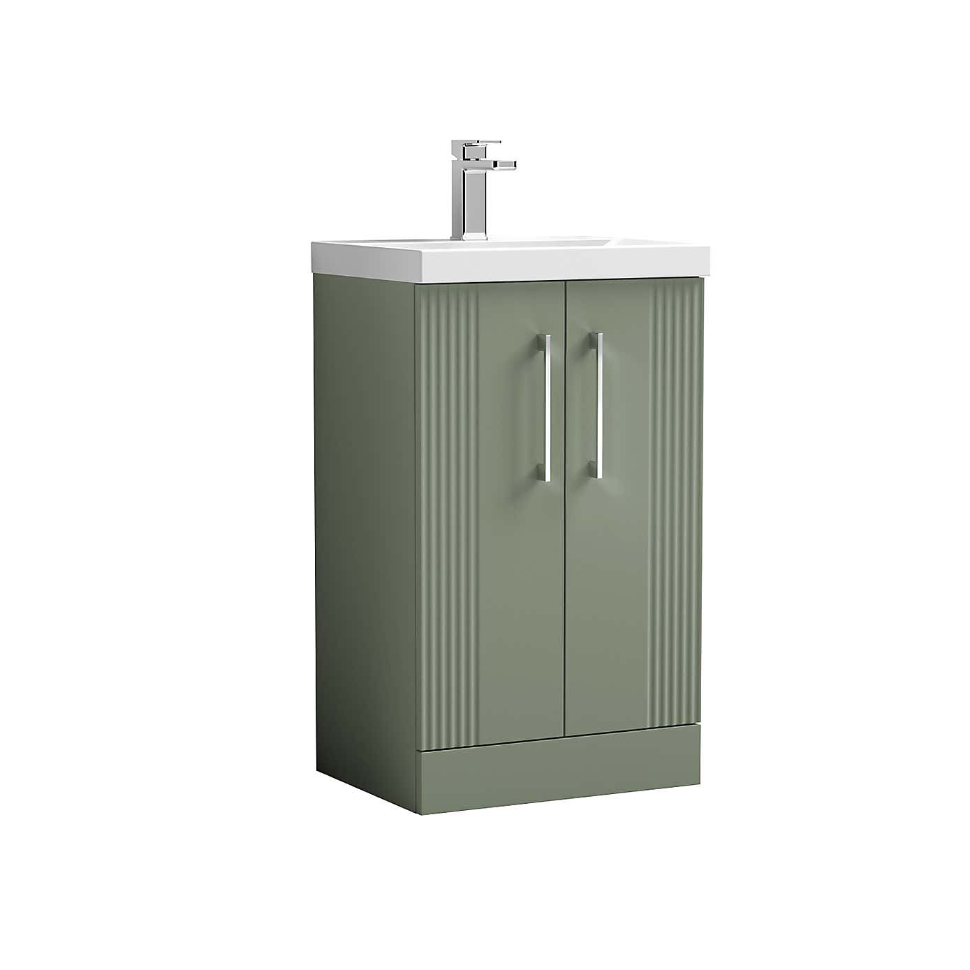 Deco Floor Standing 2 Door Vanity Unit with Basin