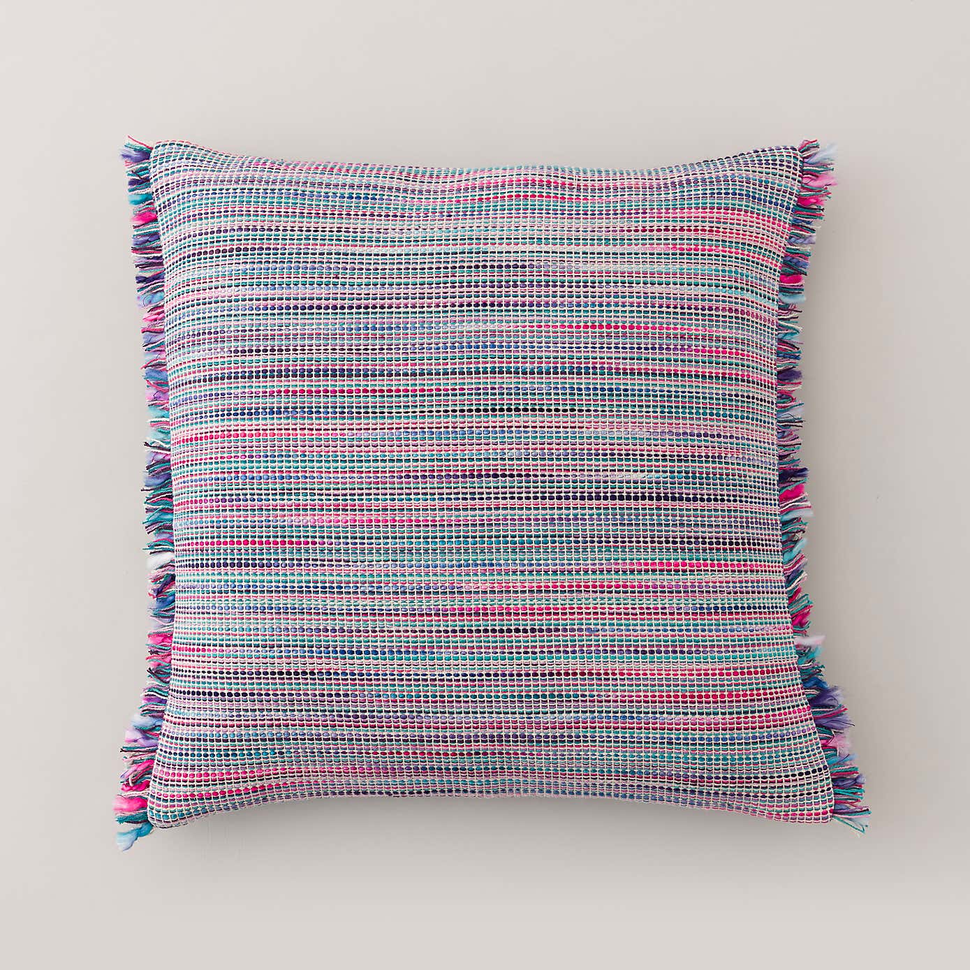 Ava Flat Weave Cotton Square Cushion