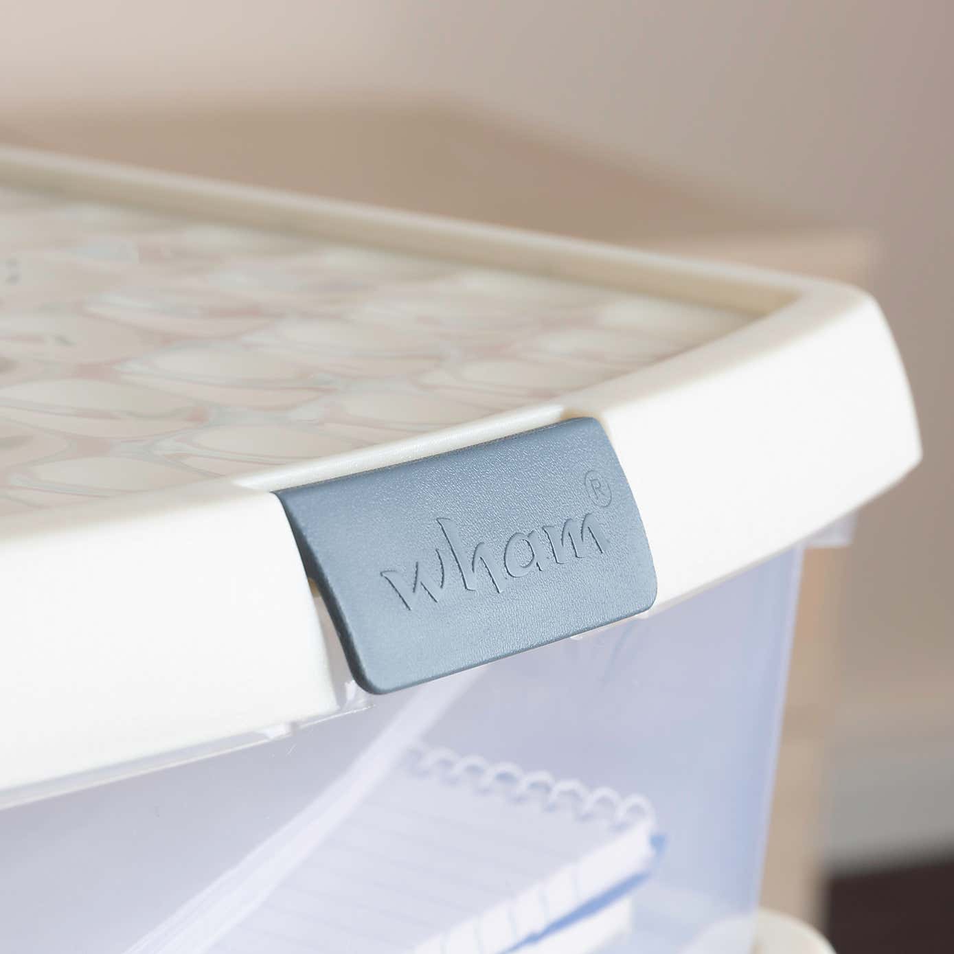 Wham Clip Pack of 4 Square Storage Boxes With Lids