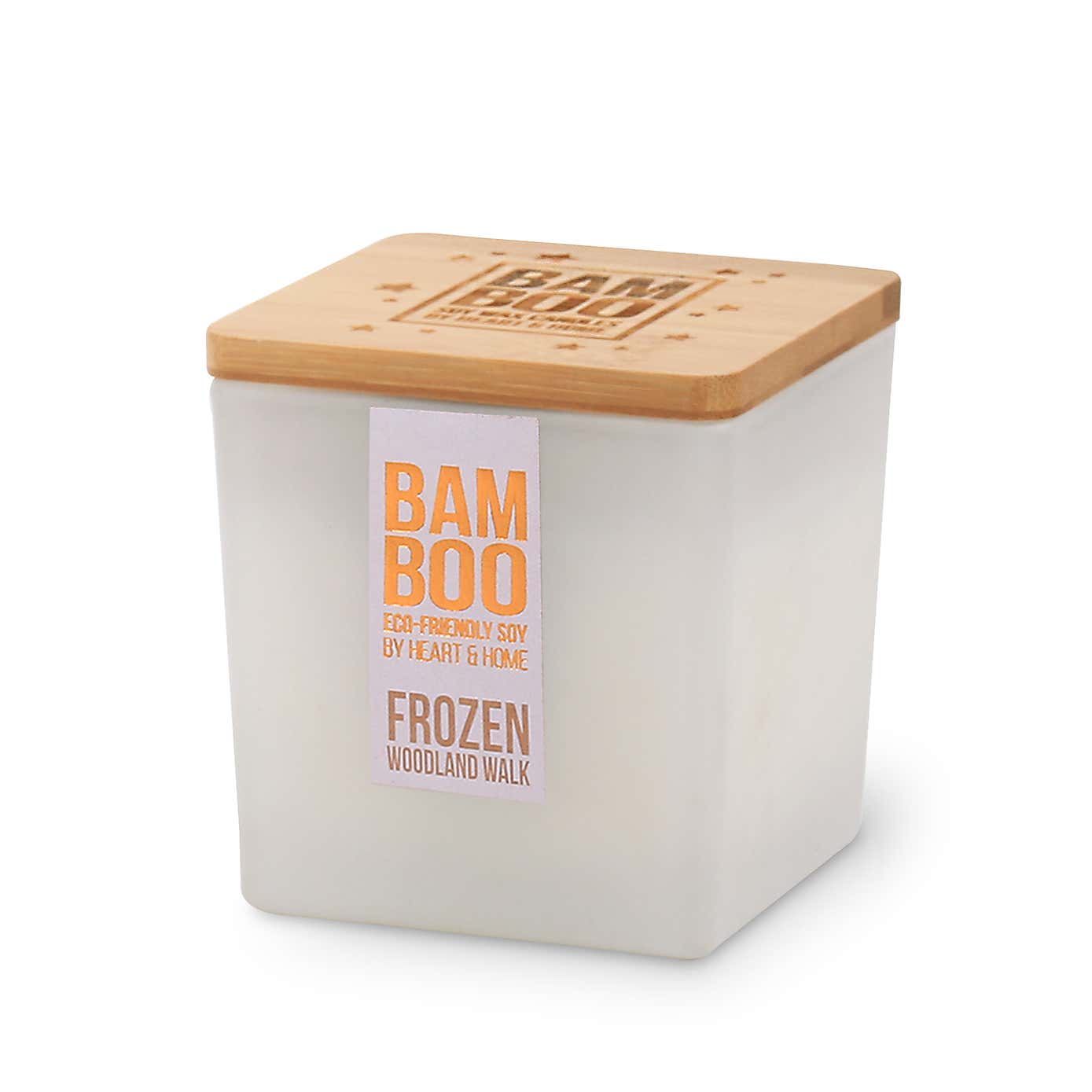 Heart and Home Bamboo Large Frozen Woodland Walk Jar Candle