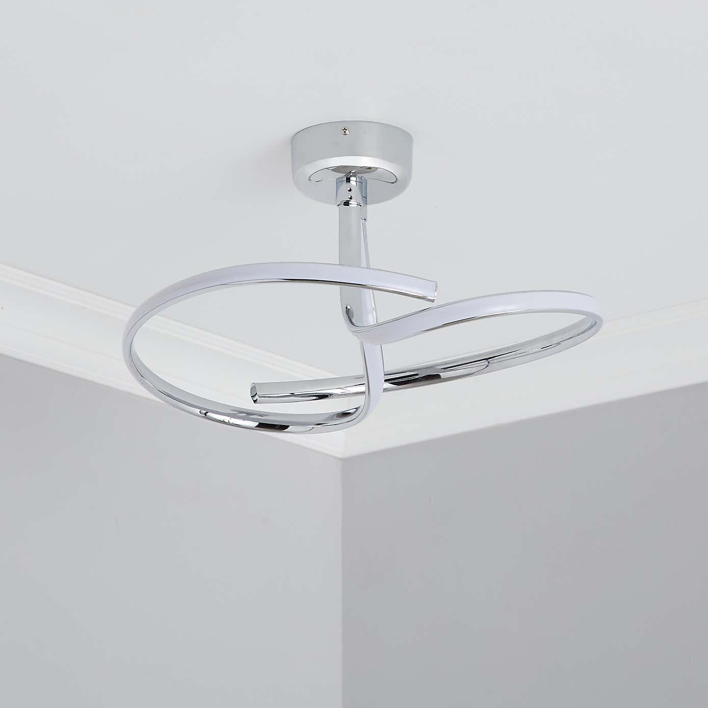 Cortez 2 Arm LED Chrome Ceiling Fitting