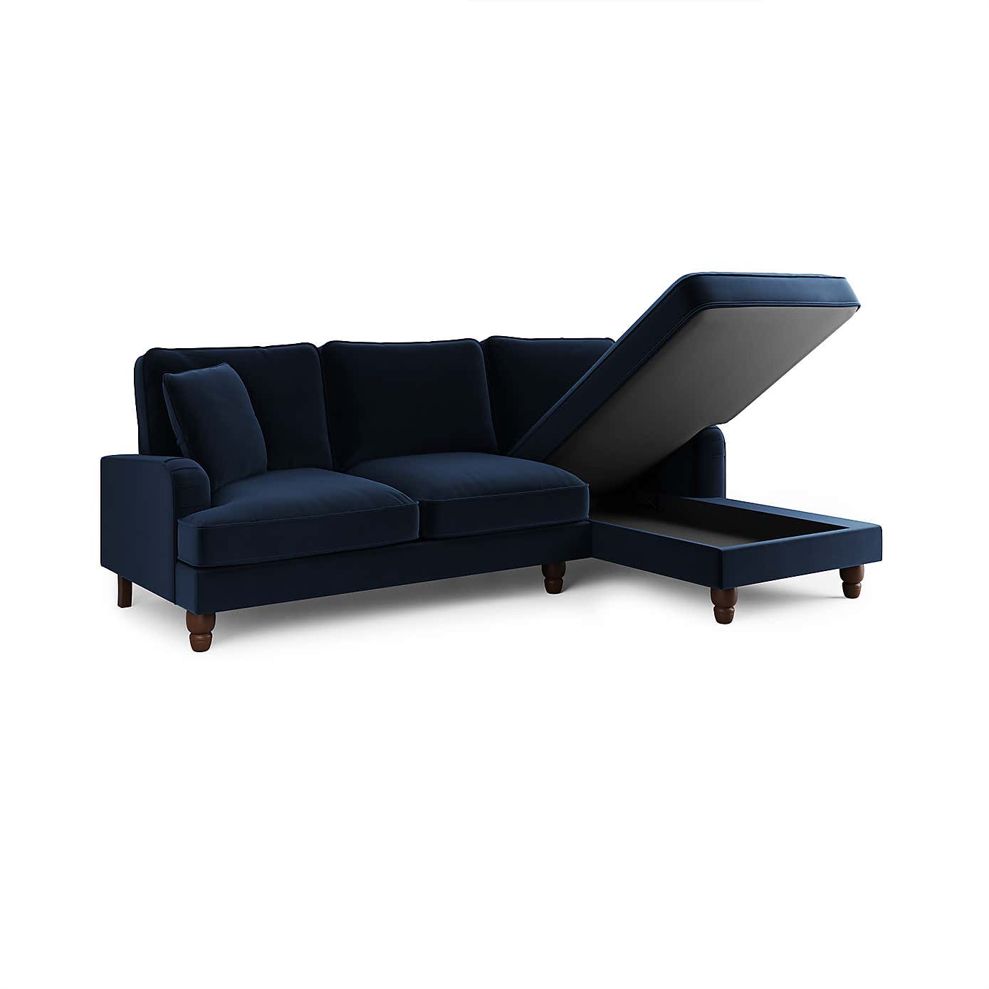 Beatrice Matte Velvet 4 Seater Corner Chaise Double Sofa Bed