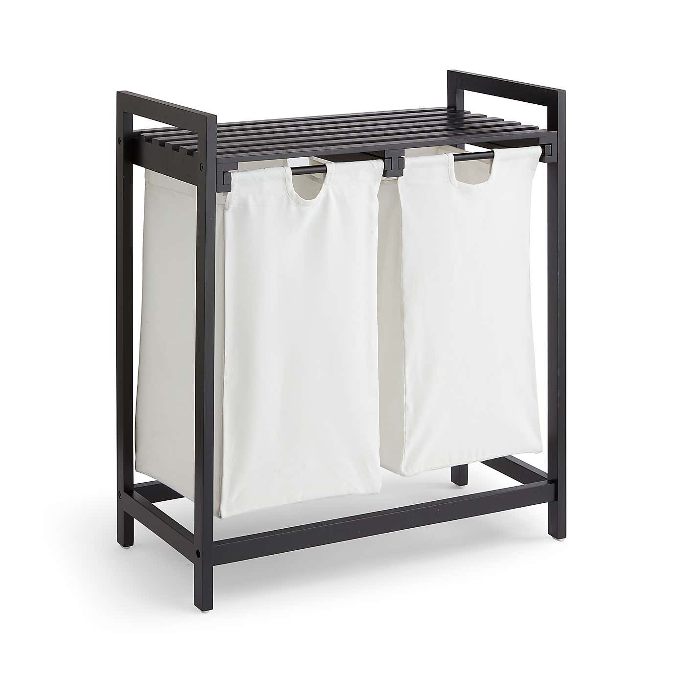 Lights and Darks Bamboo Double Laundry Hamper