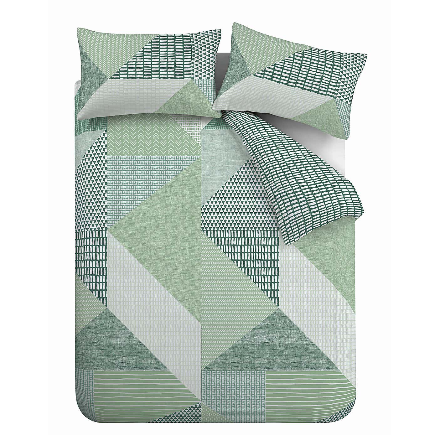 Catherine Lansfield Larsson Geo Reversible Duvet Cover and Pillowcase Set