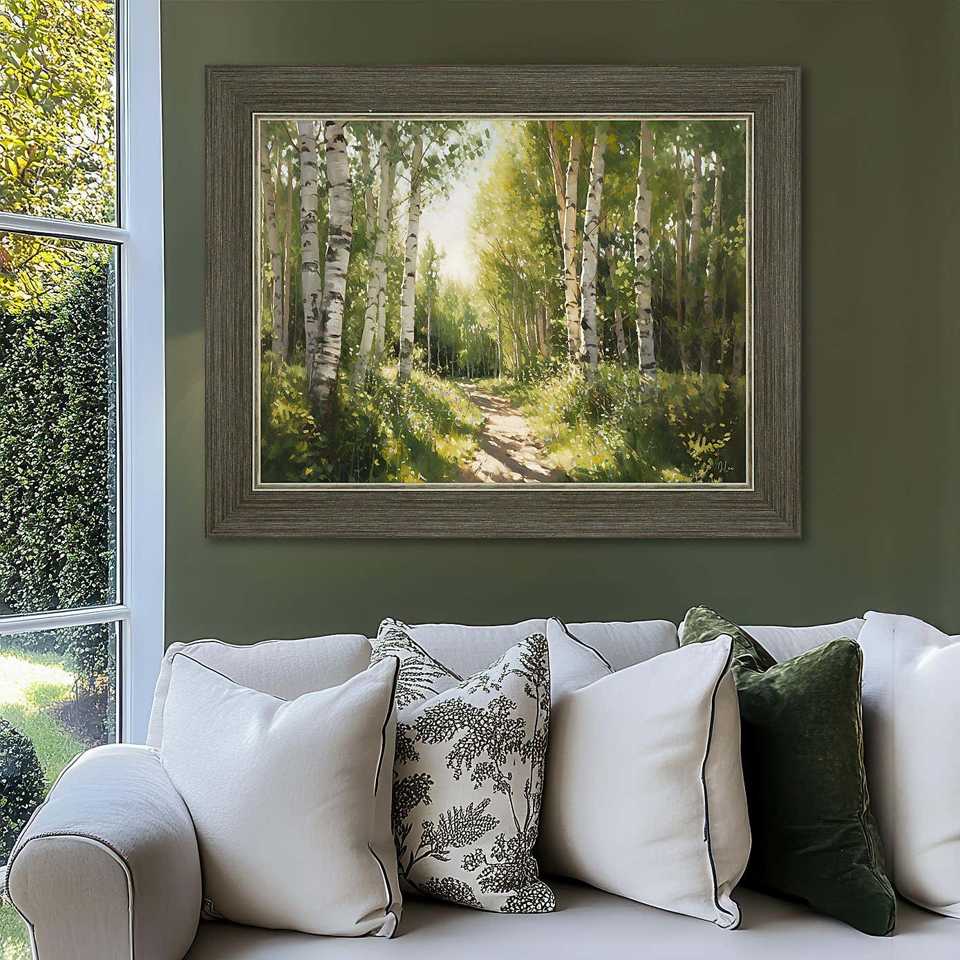 Cedar & Sage Dream in Green Framed Canvas