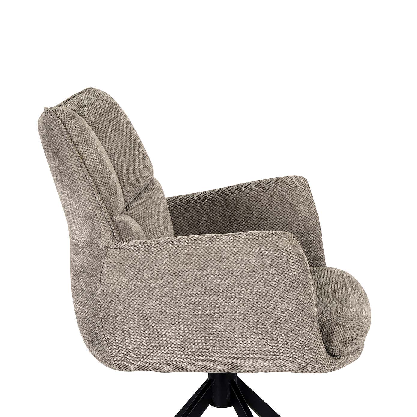 Indus Valley Camden Swivel Dining Chair, Chenille