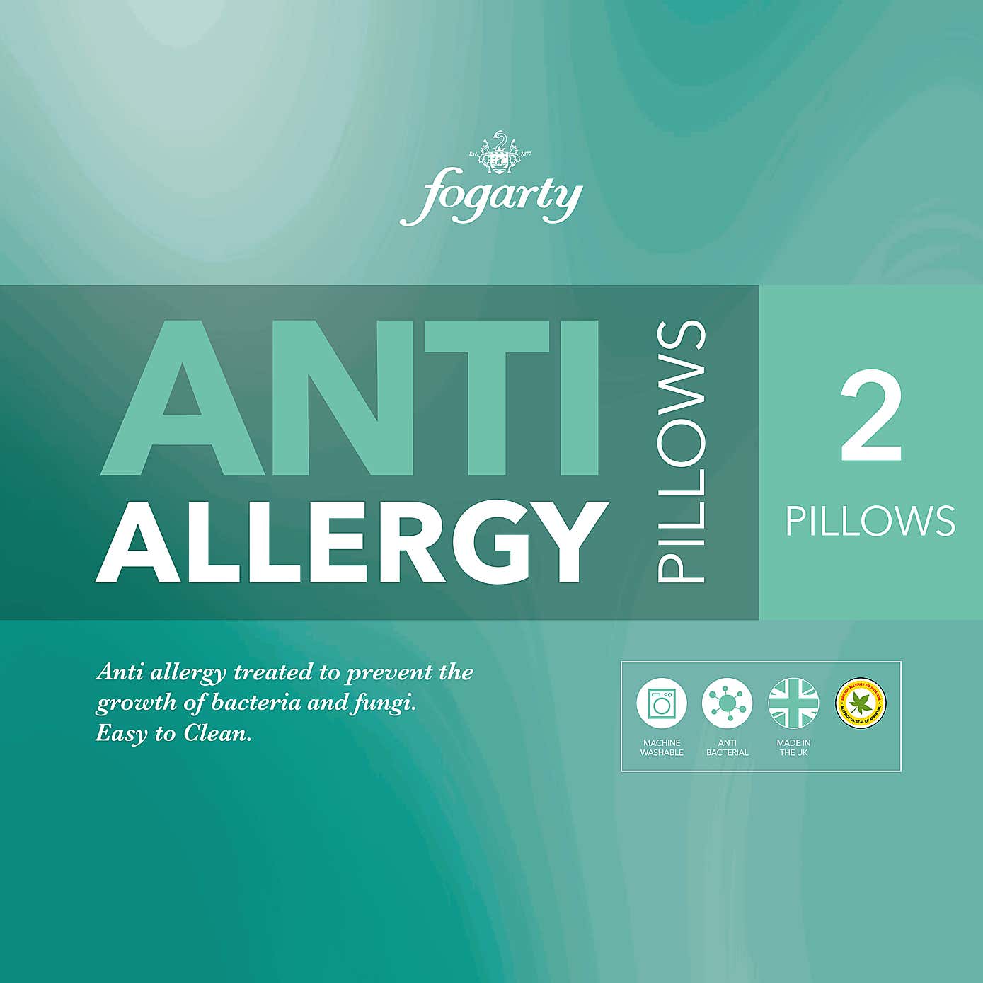 Fogarty Anti-Allergy Medium-Support Pillow Pair