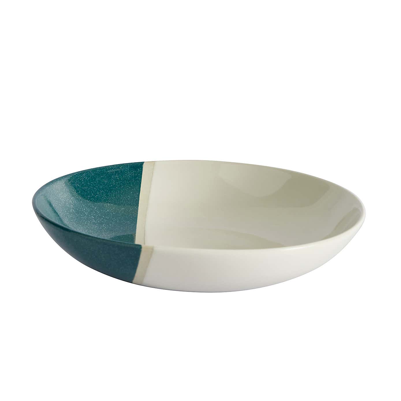 Elements Dipped Pasta Bowl Teal
