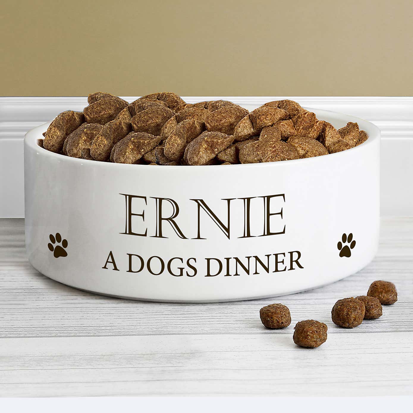 Personalised Paws Ceramic Pet Bowl