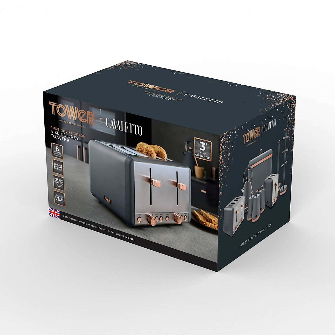 TOWER Cavaletto 4 Slice Toaster