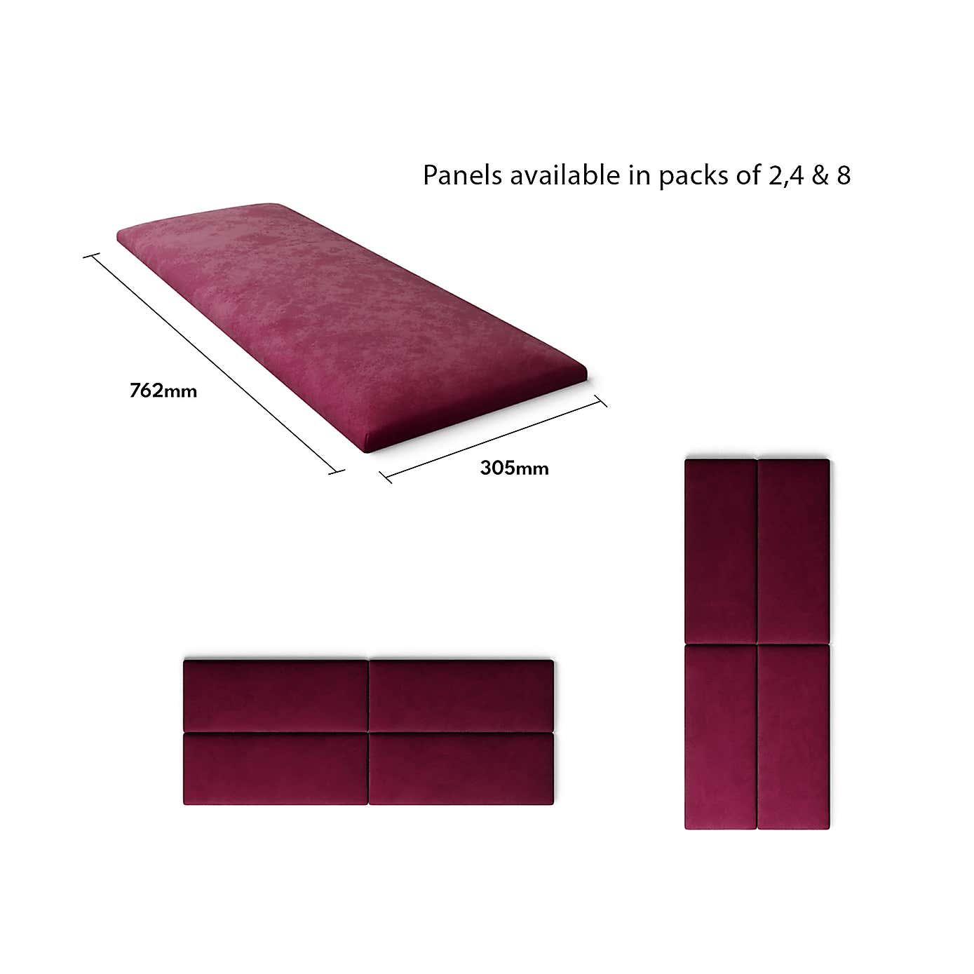 Aspire EasyMount Plush Velvet Upholstered Wall Panels