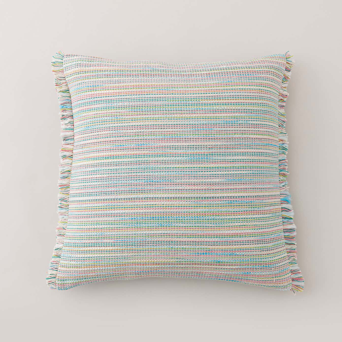 Ava Flat Weave Cotton Square Cushion