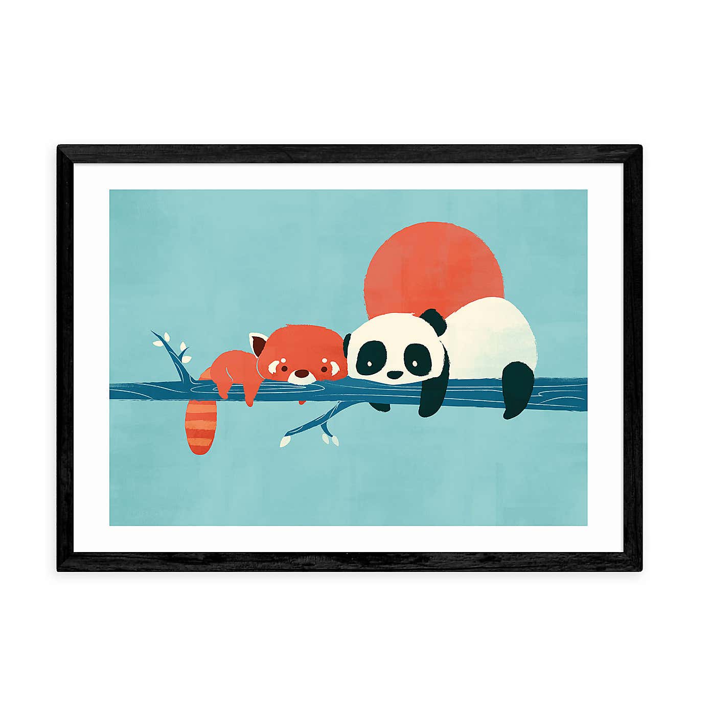 East End Prints Panda and Racoon Print