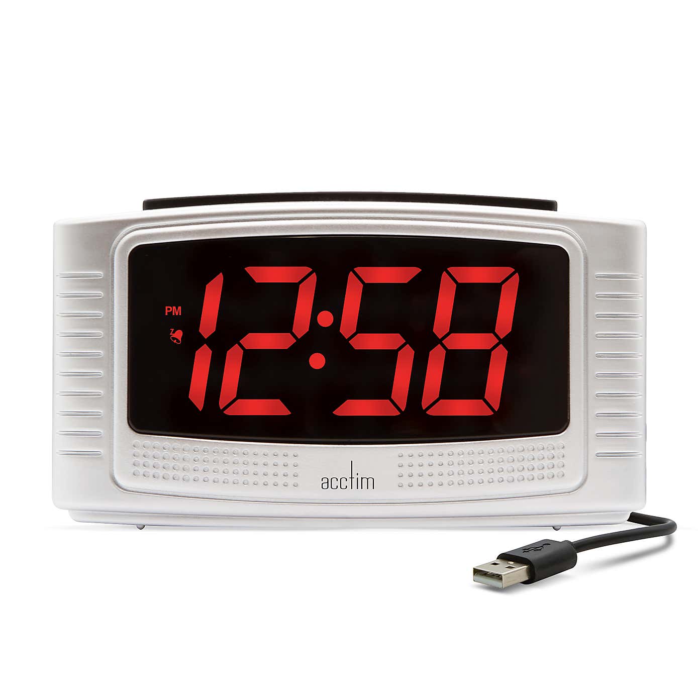 Acctim Vina Silver Alarm Clock