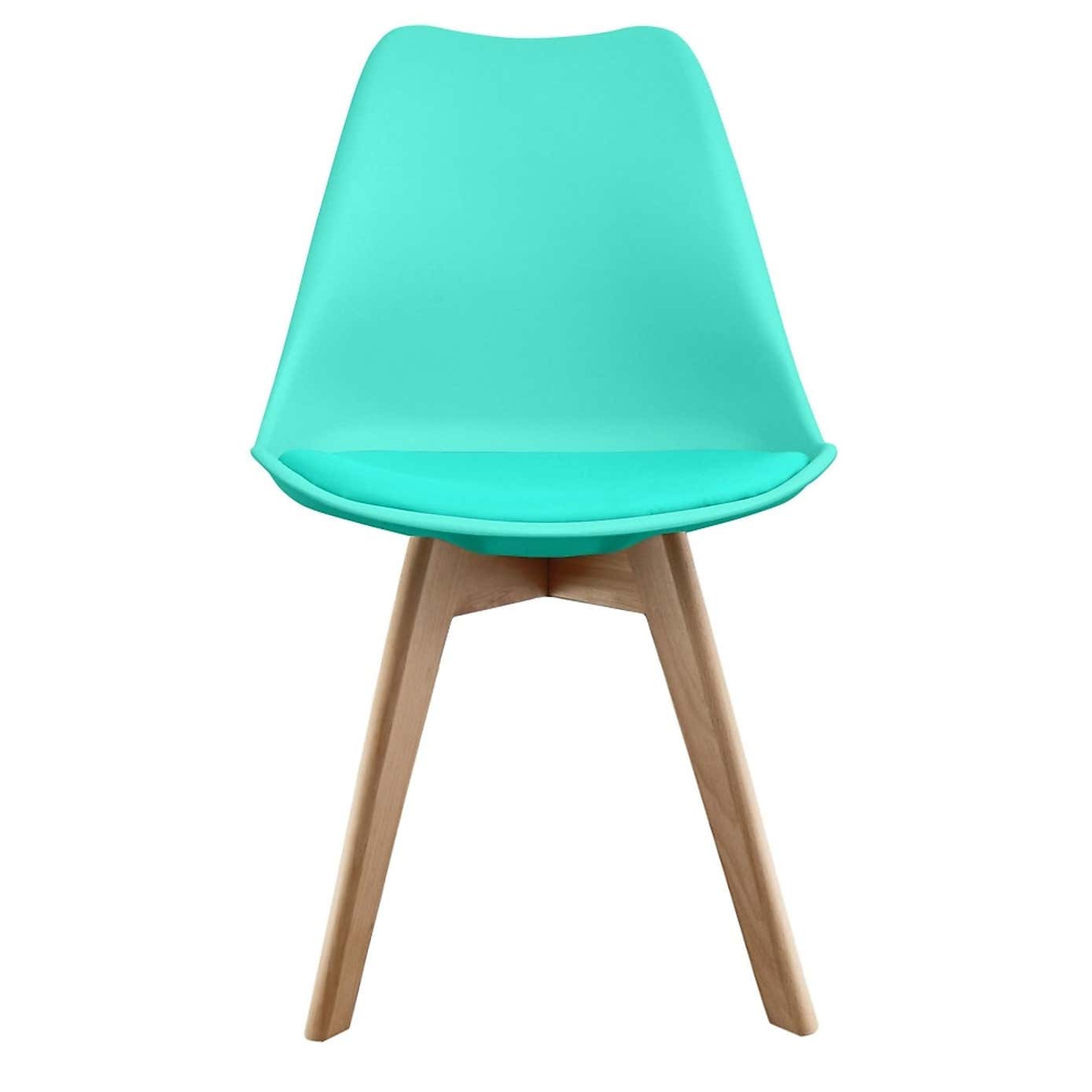 Fusion Living Soho Plastic Dining Chair with Squared Legs