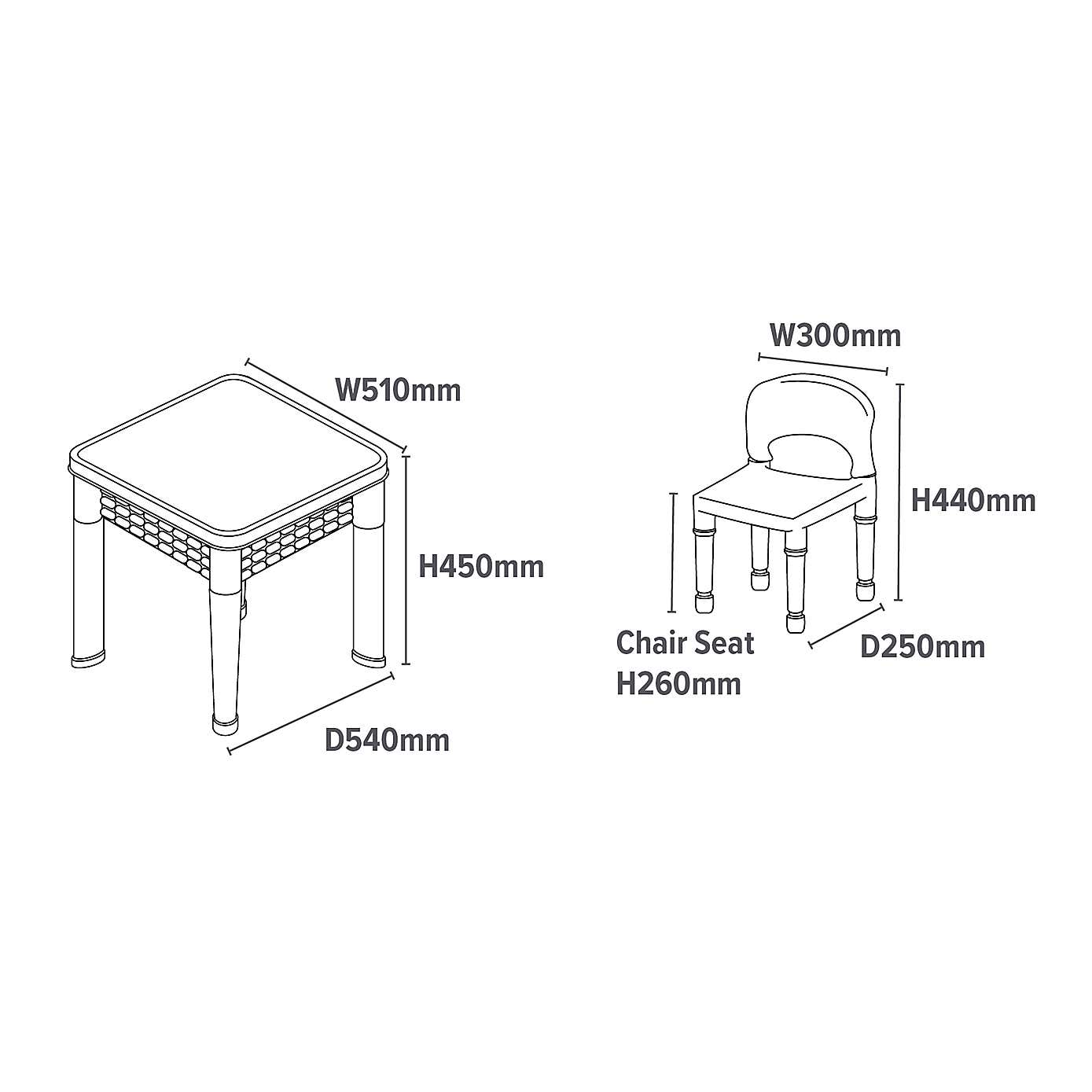 Liberty House Kids 6 In 1 Activity Table And Two Chairs Set